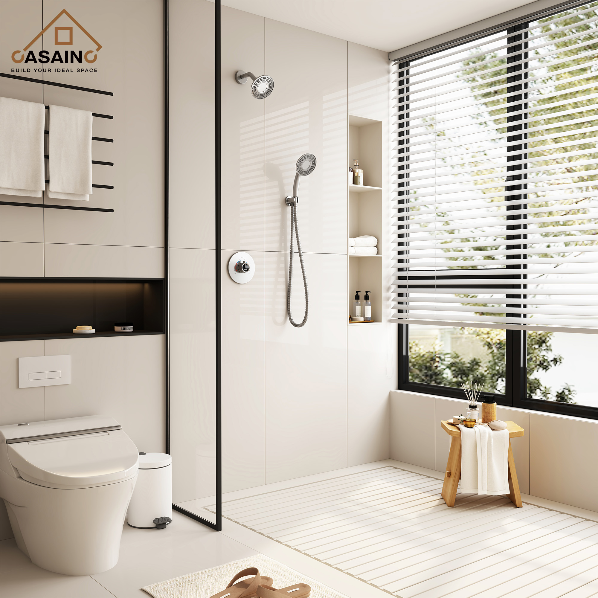 5-inch 2-Function Shower Faucet Set with Handheld Shower