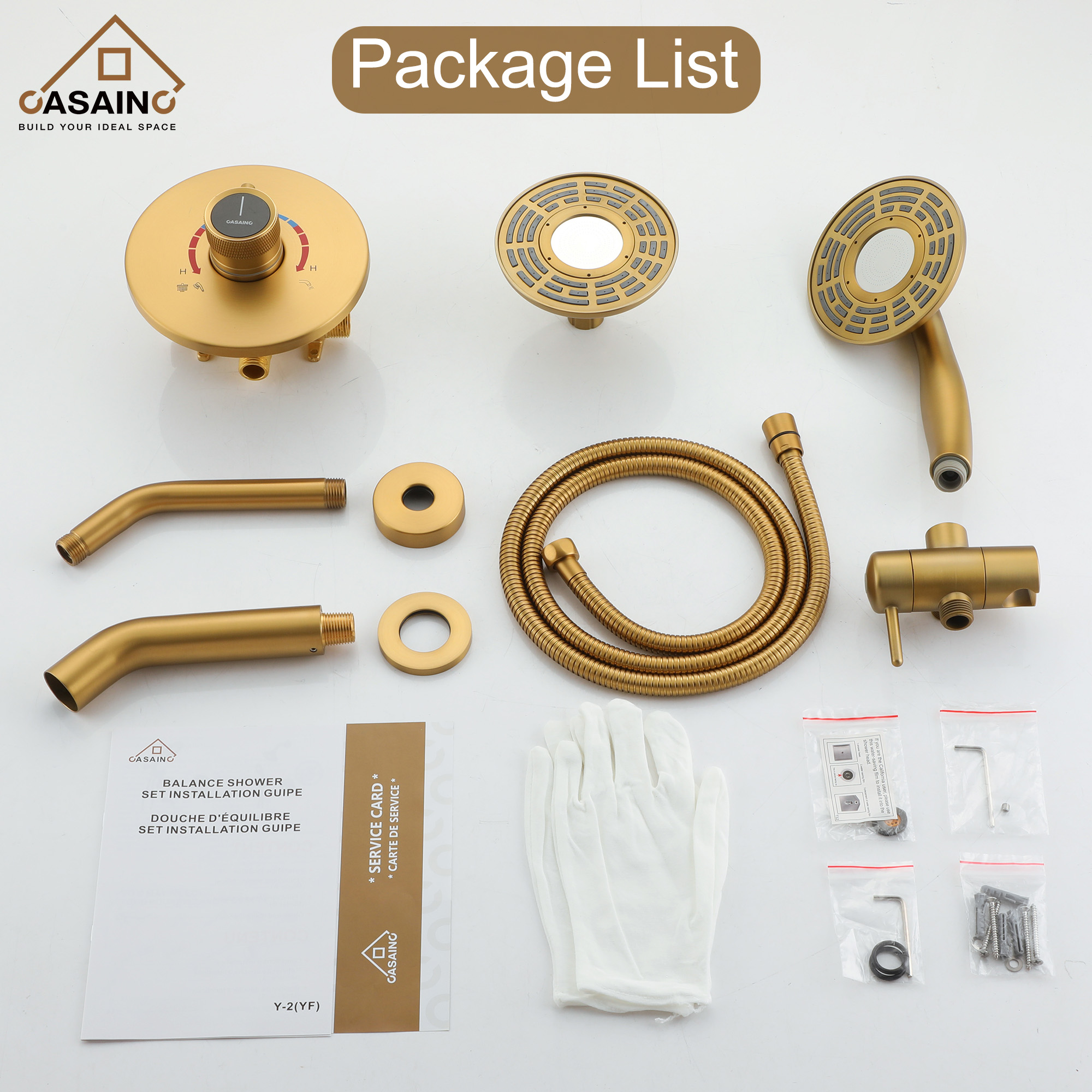 5-inch 3-Function Shower Faucet with Handheld & Tub Spout