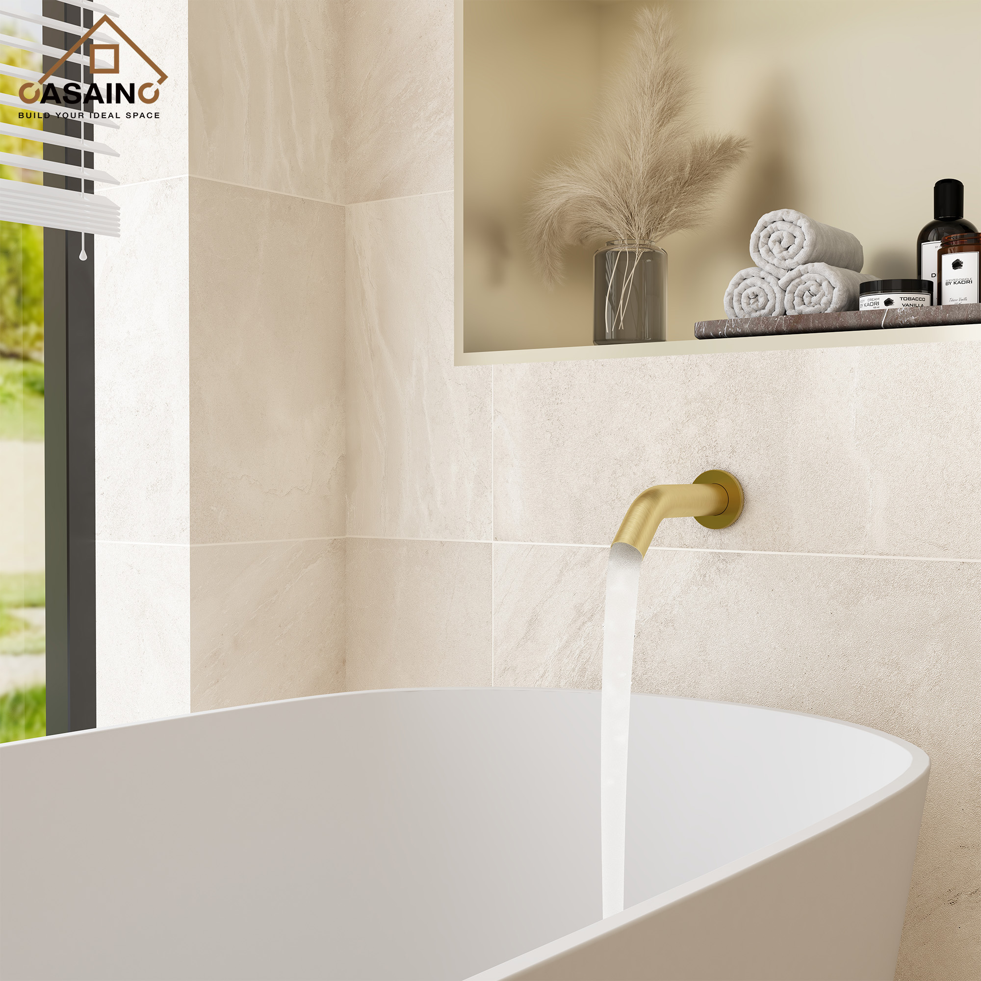 5-inch 3-Function Shower Faucet with Handheld & Tub Spout