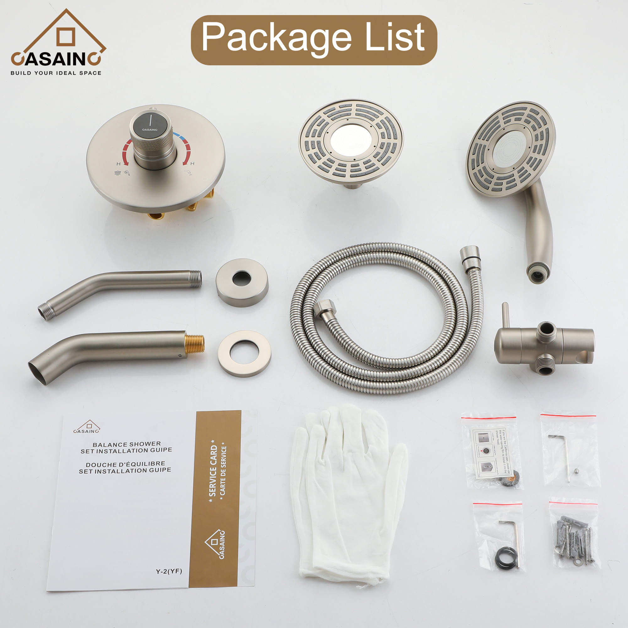 5-inch 3-Function Shower Faucet with Handheld & Tub Spout