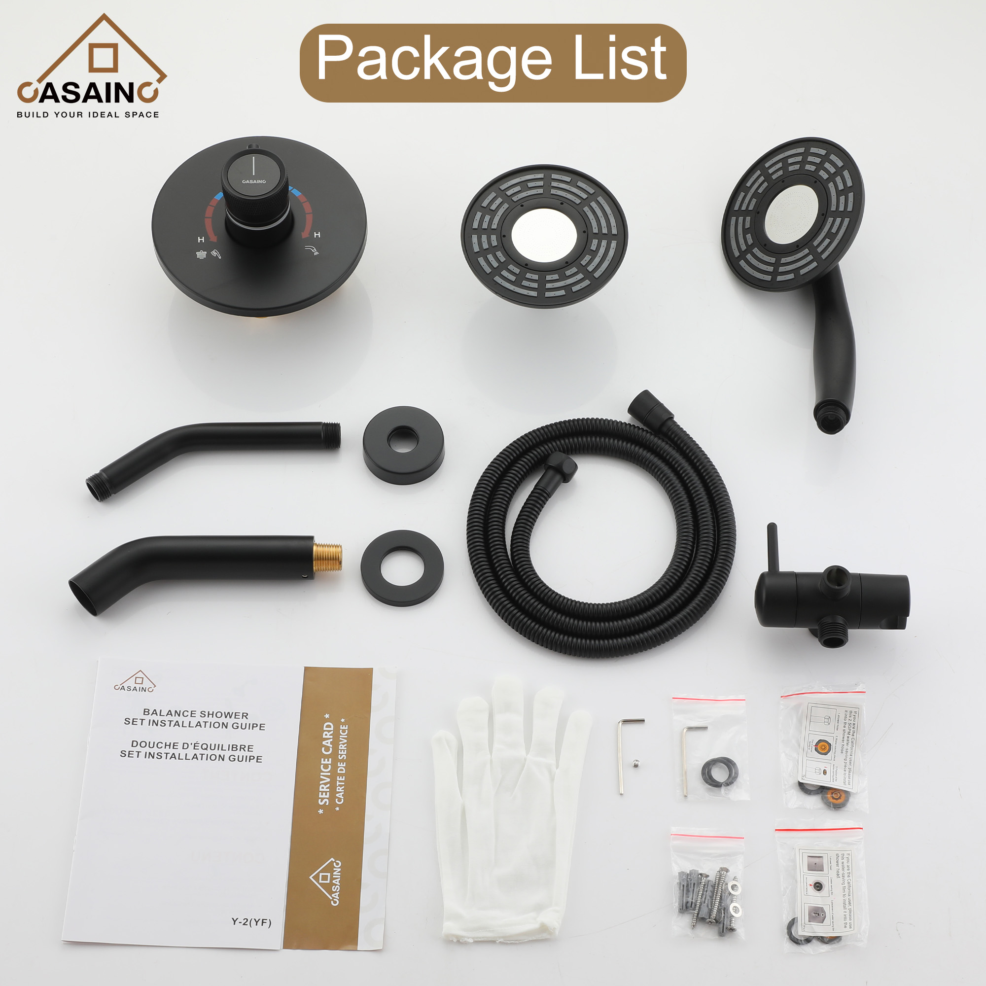 5-inch 3-Function Shower Faucet with Handheld & Tub Spout