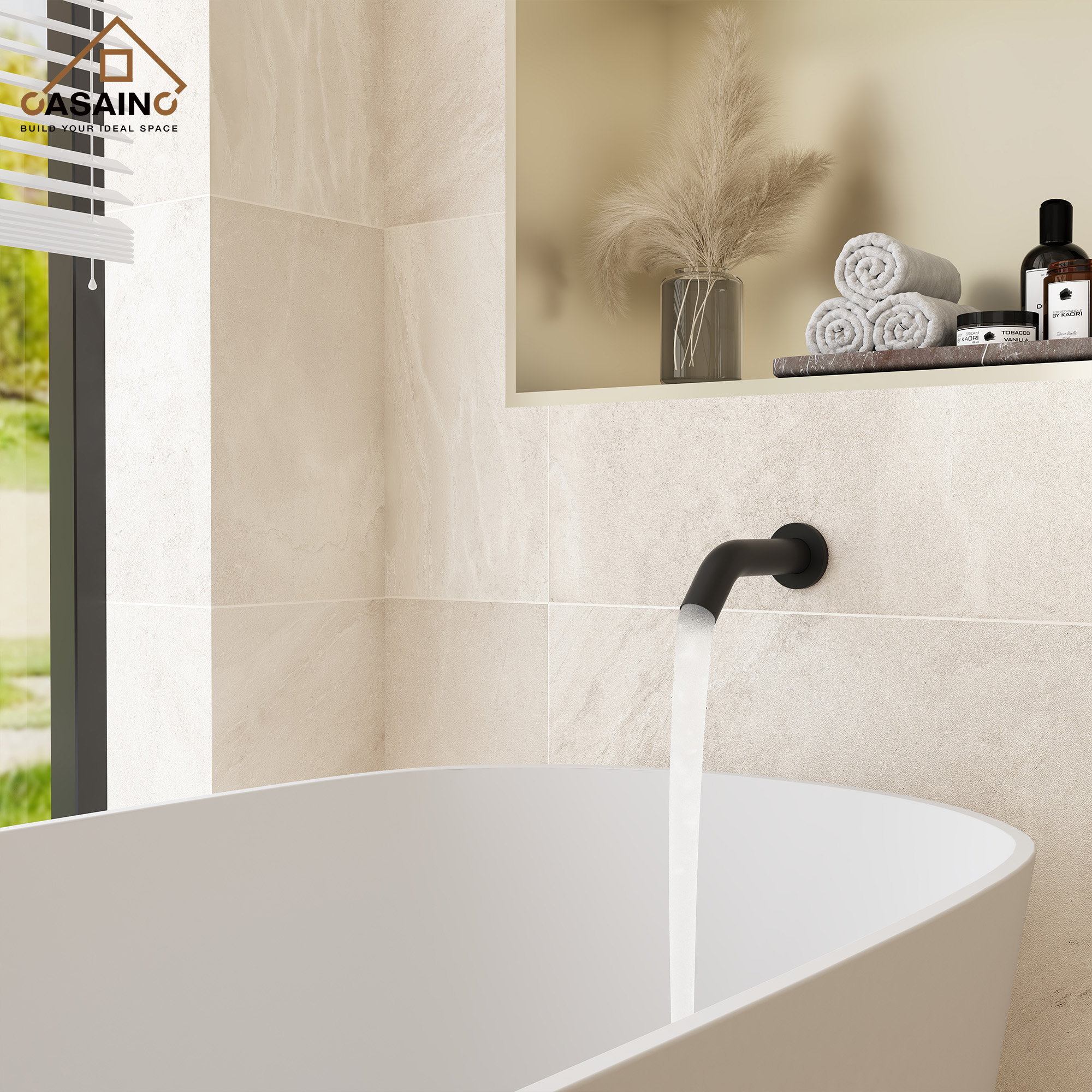 5-inch 3-Function Shower Faucet with Handheld & Tub Spout