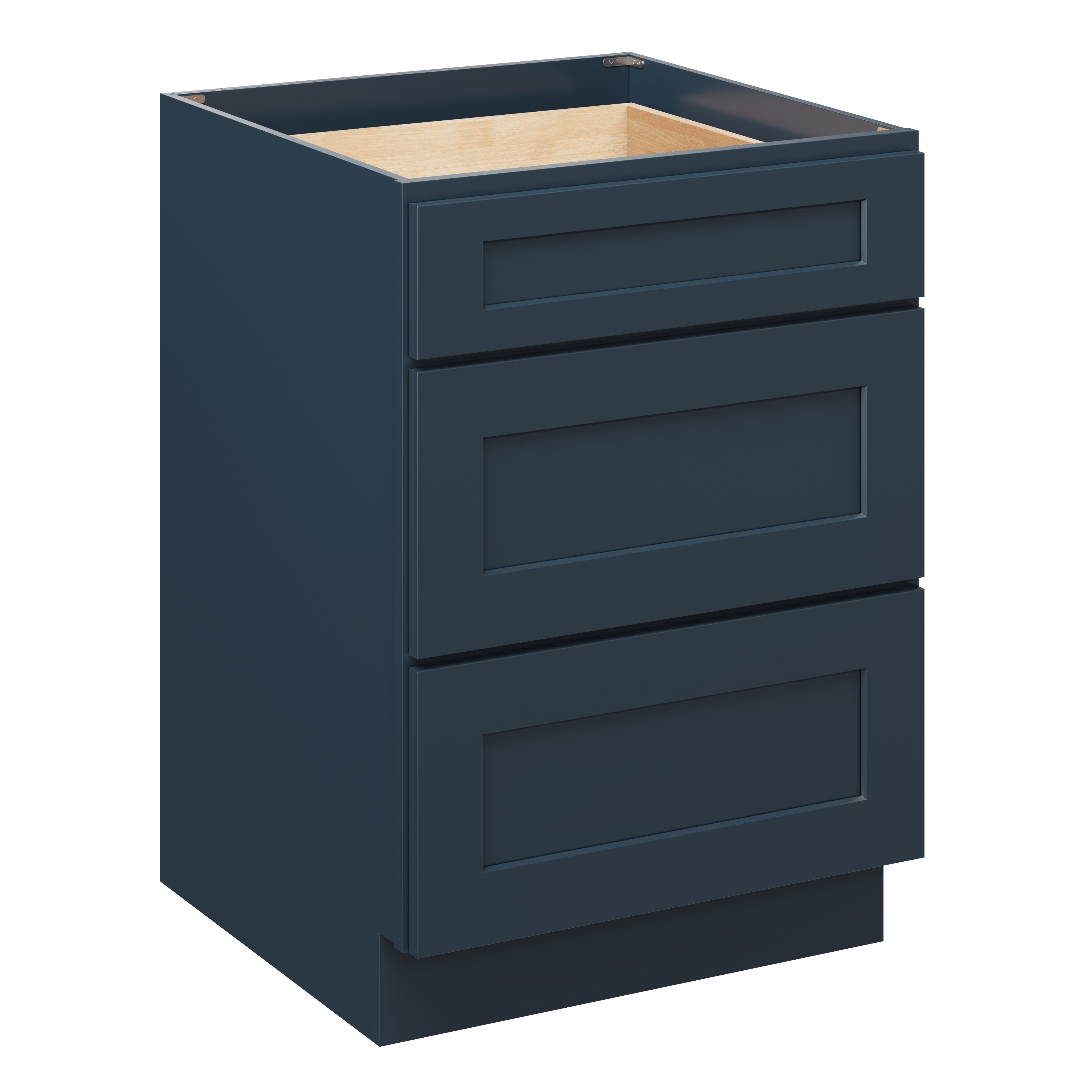 Cyber Grey RTA 24"W x 24"D x 34.5"H Base Cabinet with 3 Drawers