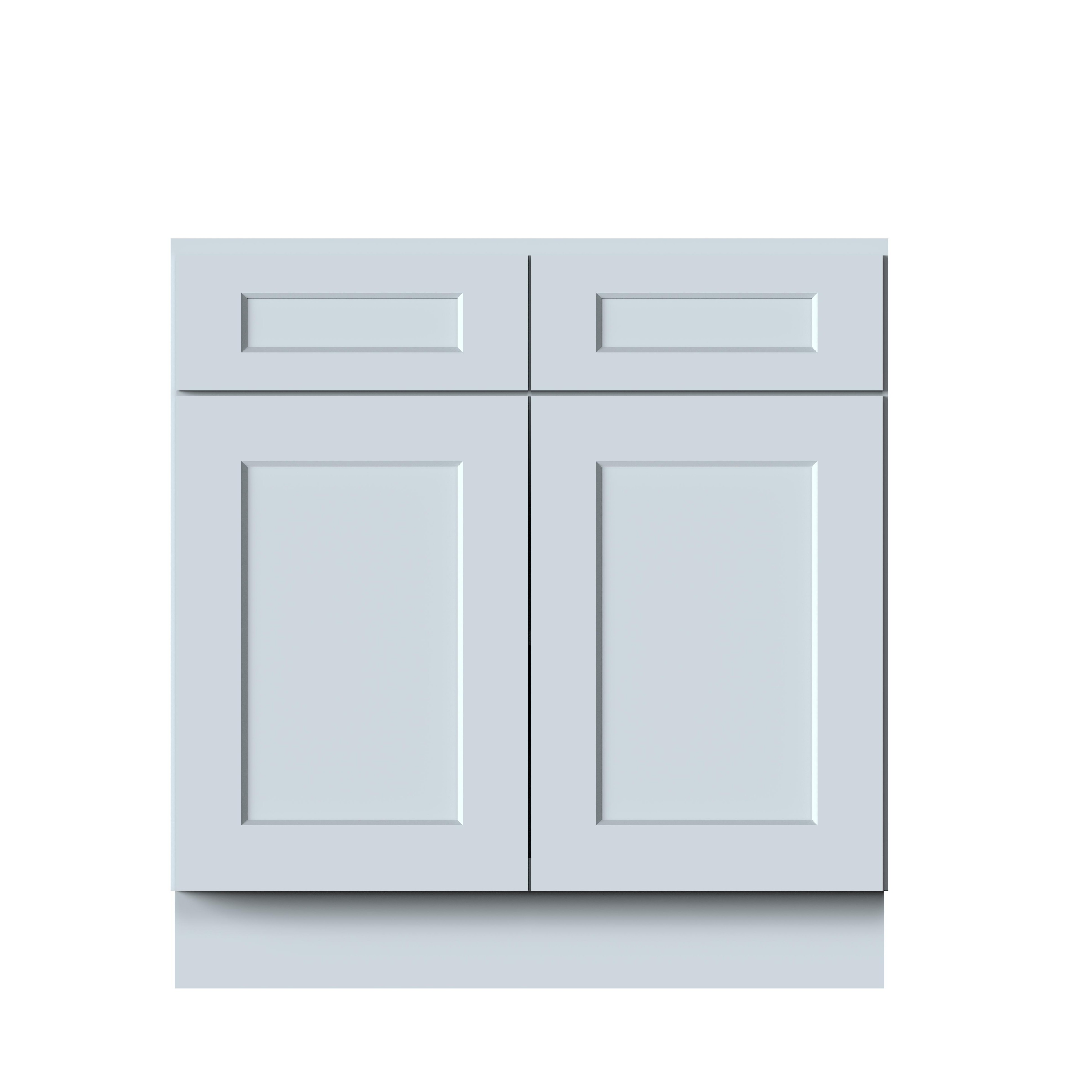 33"W x 24"D x 34.5"H Plywood Floor Base Kitchen Cabinet with Drawer Ready to Assemble