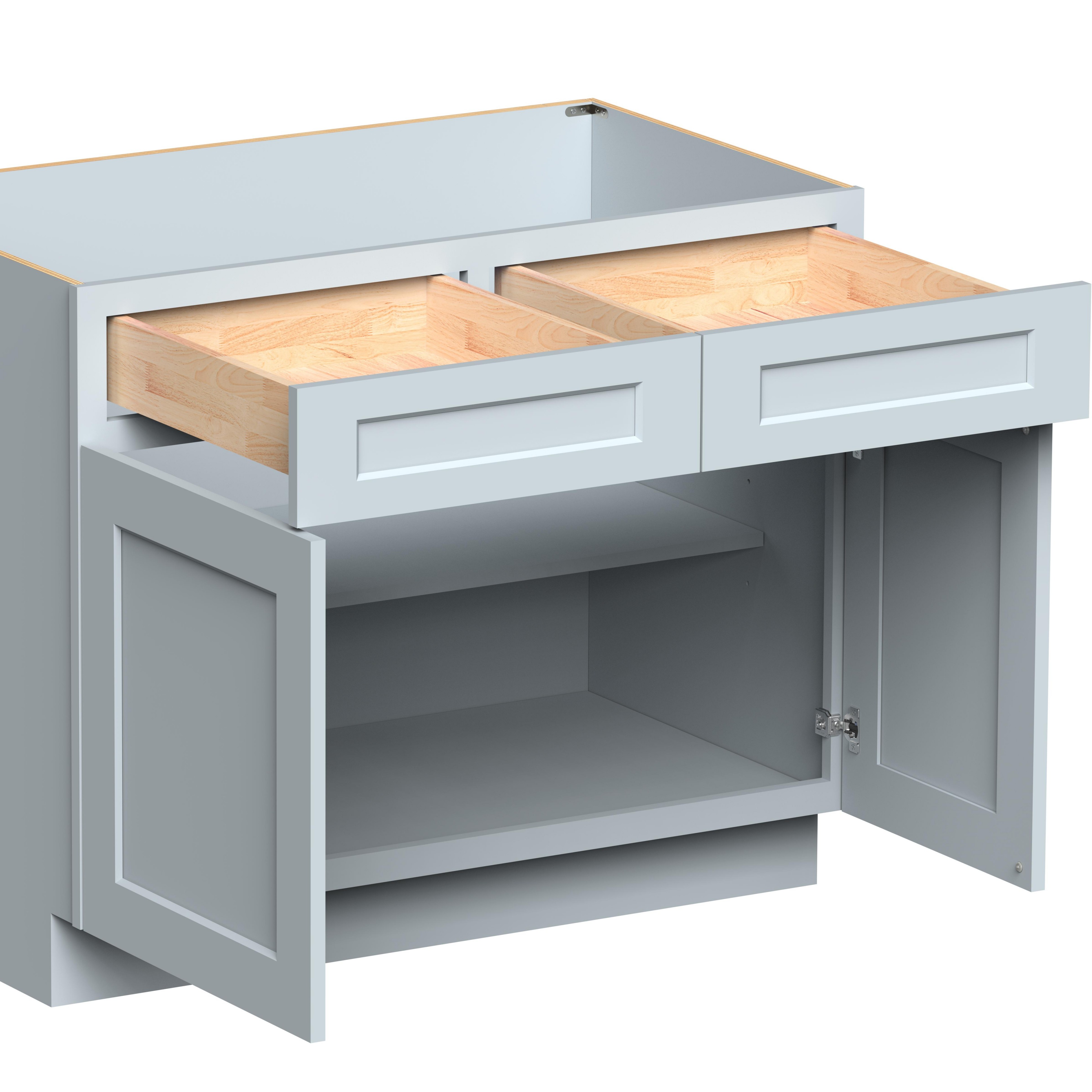 42"W x 24"D x 34.5"H Plywood Floor Base Kitchen Cabinet with Drawer Ready to Assemble