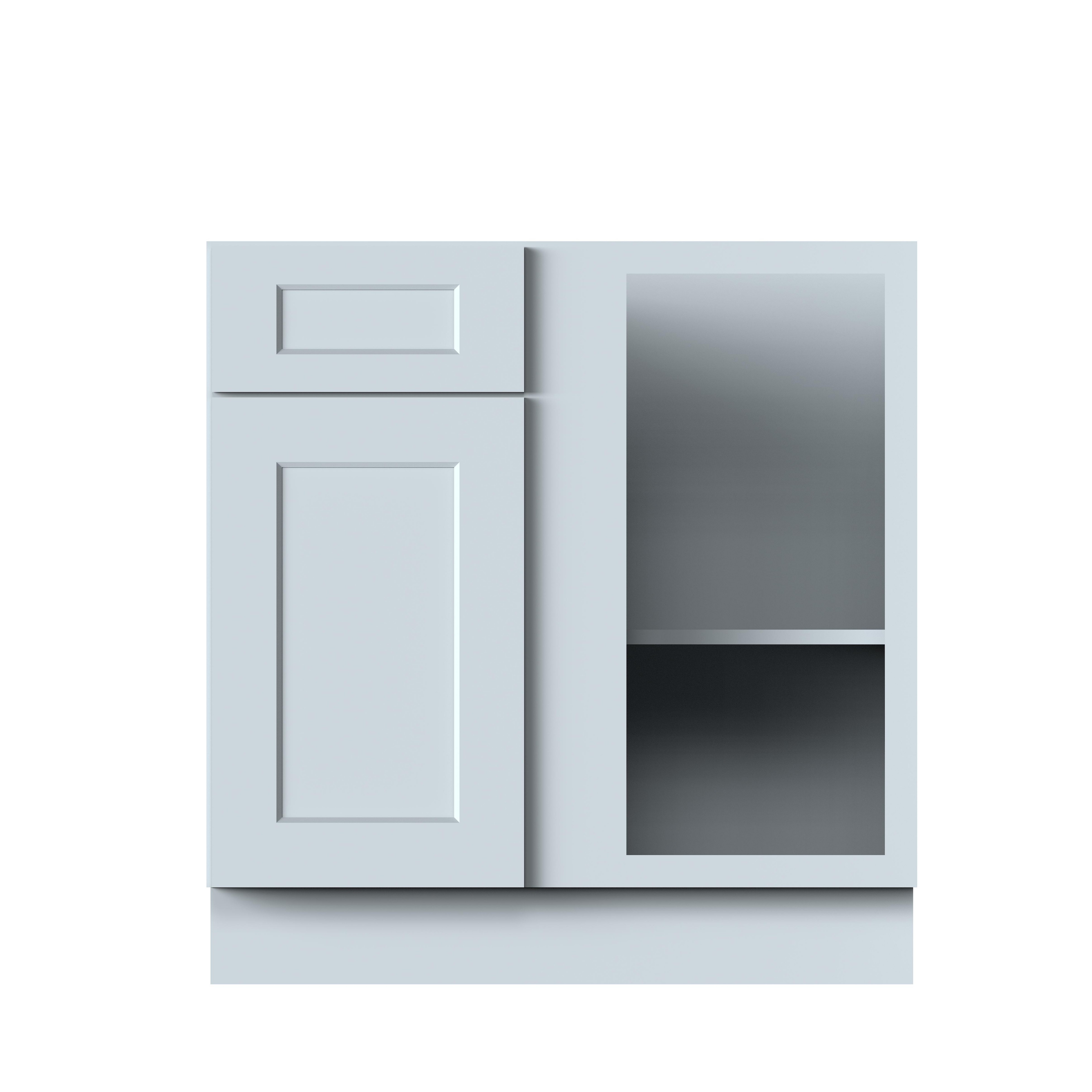 33"W x 24"D x 34.5"H Plywood Blind Corner Base Kitchen Cabinet with Drawer Ready to Assemble