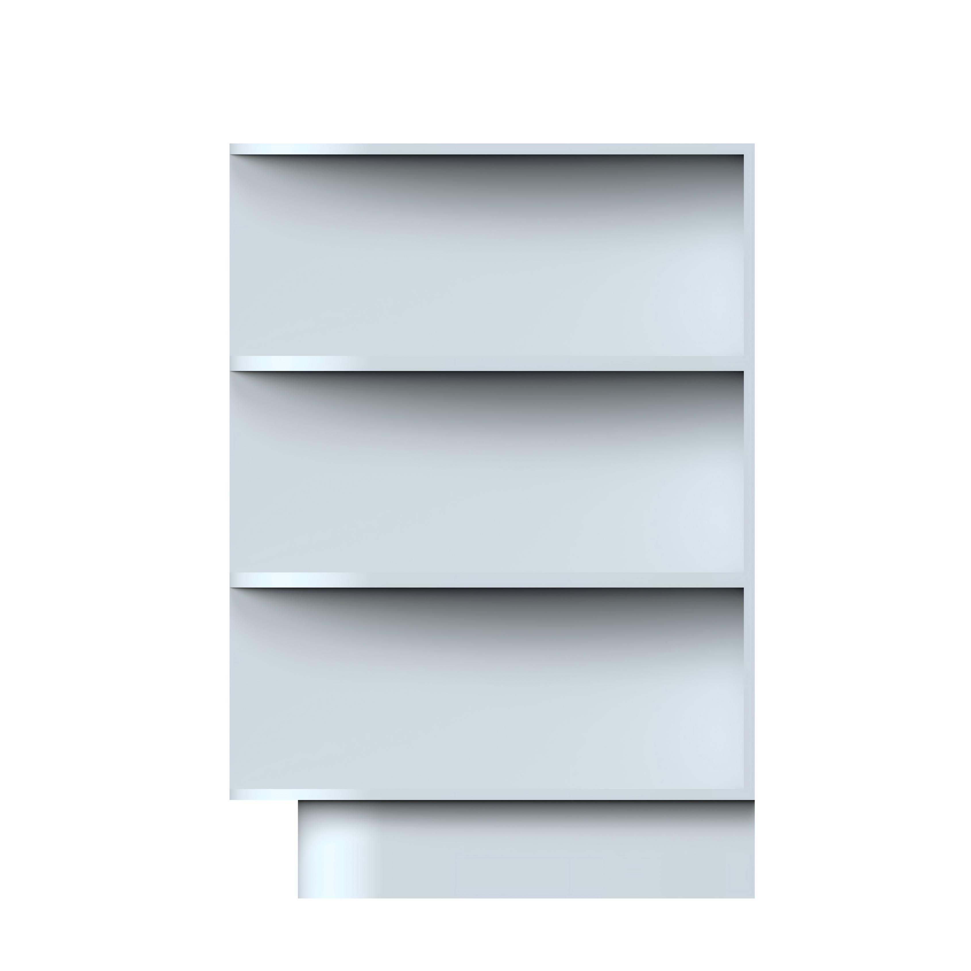 Dove Grey RTA 9"W x 24"D x 34.5"H End Corner Open Shelf Base Cabinet