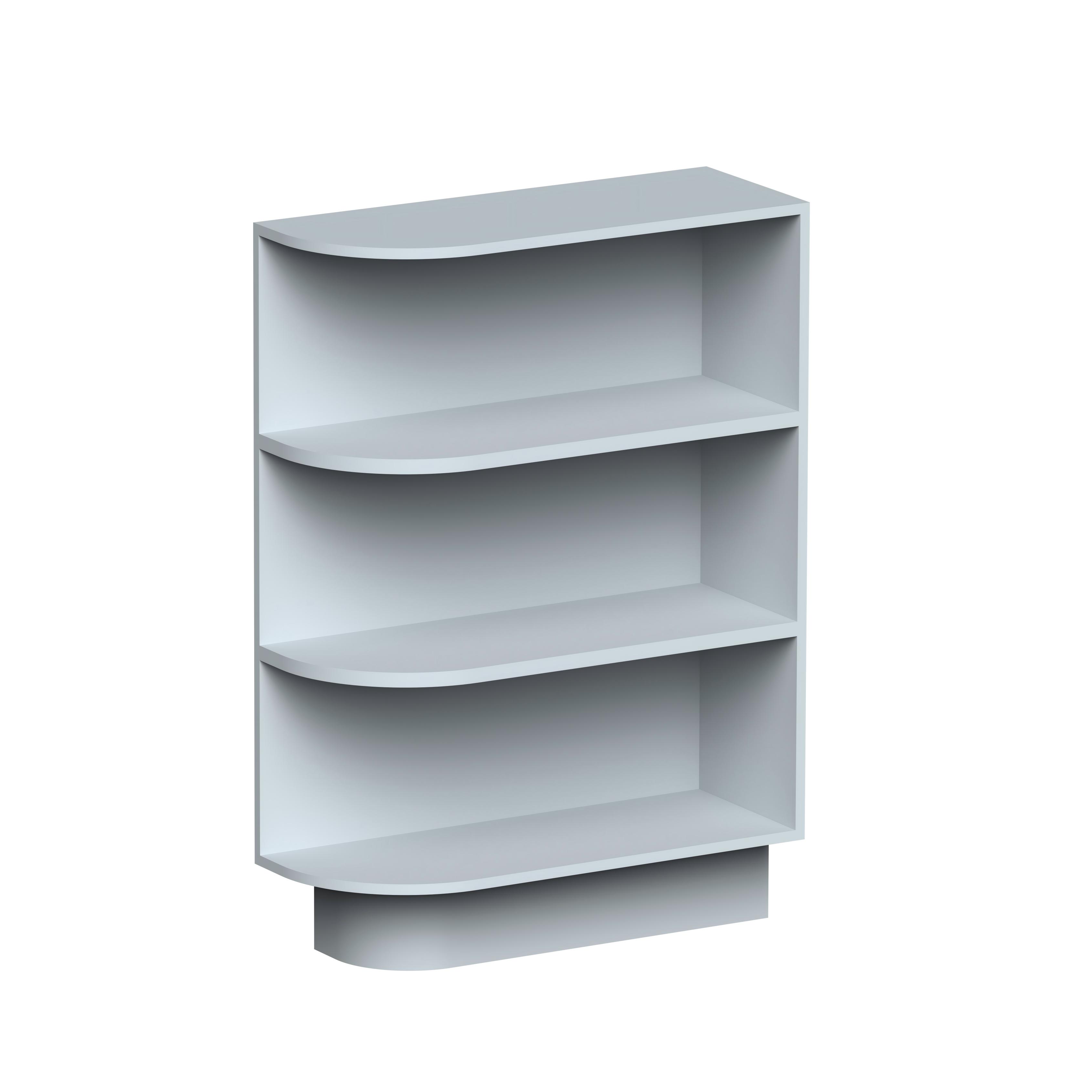 Dove Grey RTA 9"W x 24"D x 34.5"H End Corner Open Shelf Base Cabinet