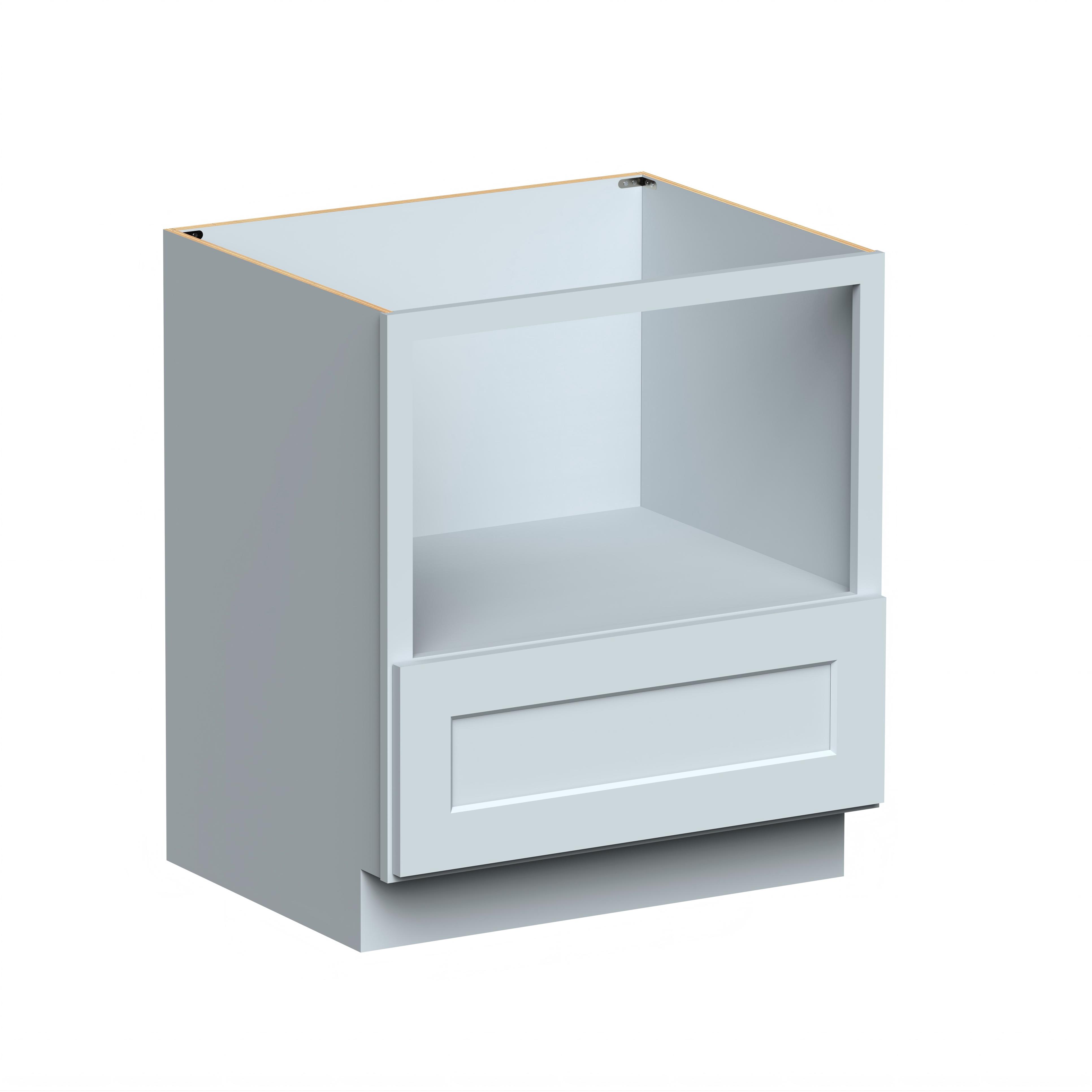 Dove Grey RTA 30"W x 24"D x 34.5"H Microwave Base Cabinet with 1 Drawer