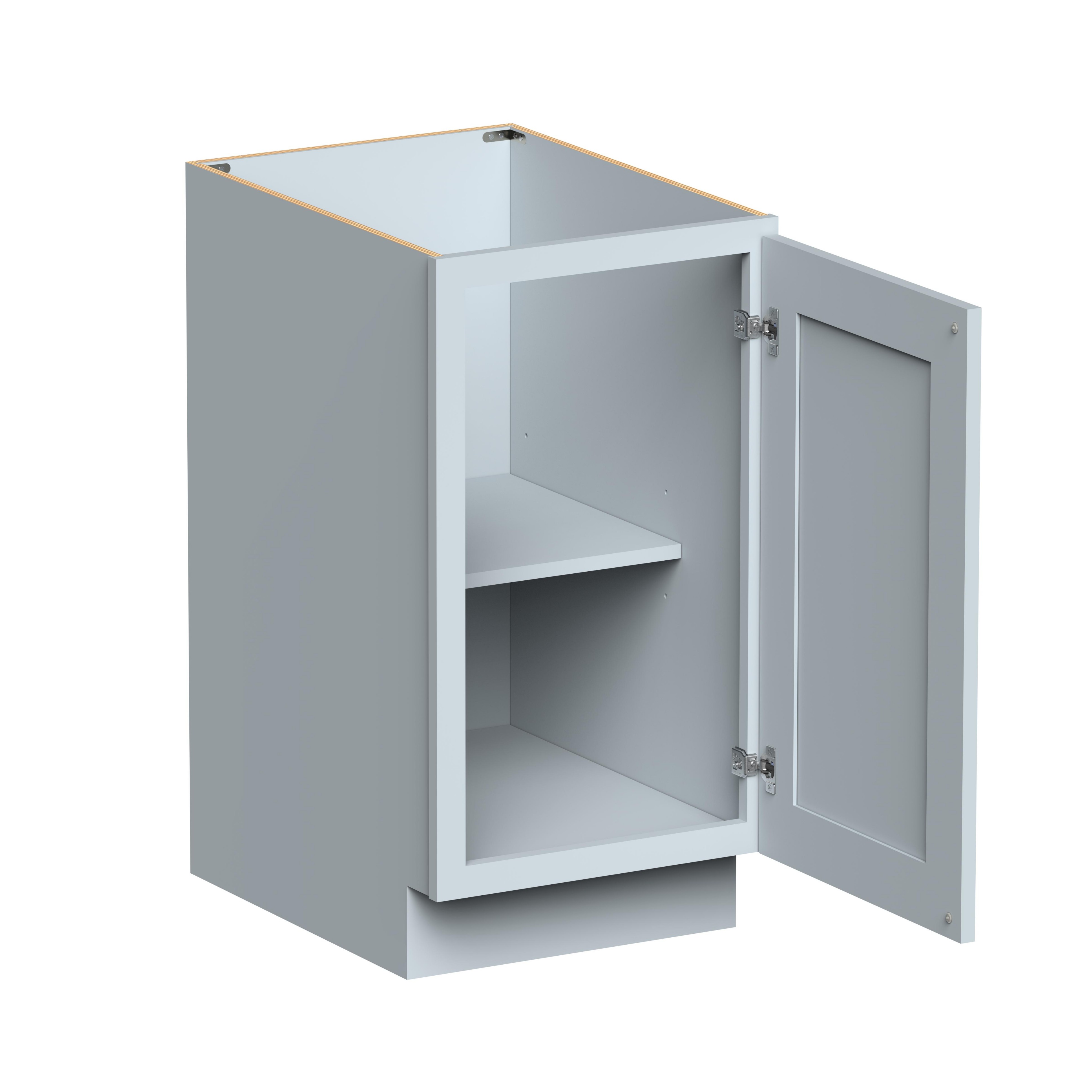 18"W x 24"D x 34.5"H Plywood Full Height Door Base Kitchen Cabinet with 1 Door Ready to Assemble