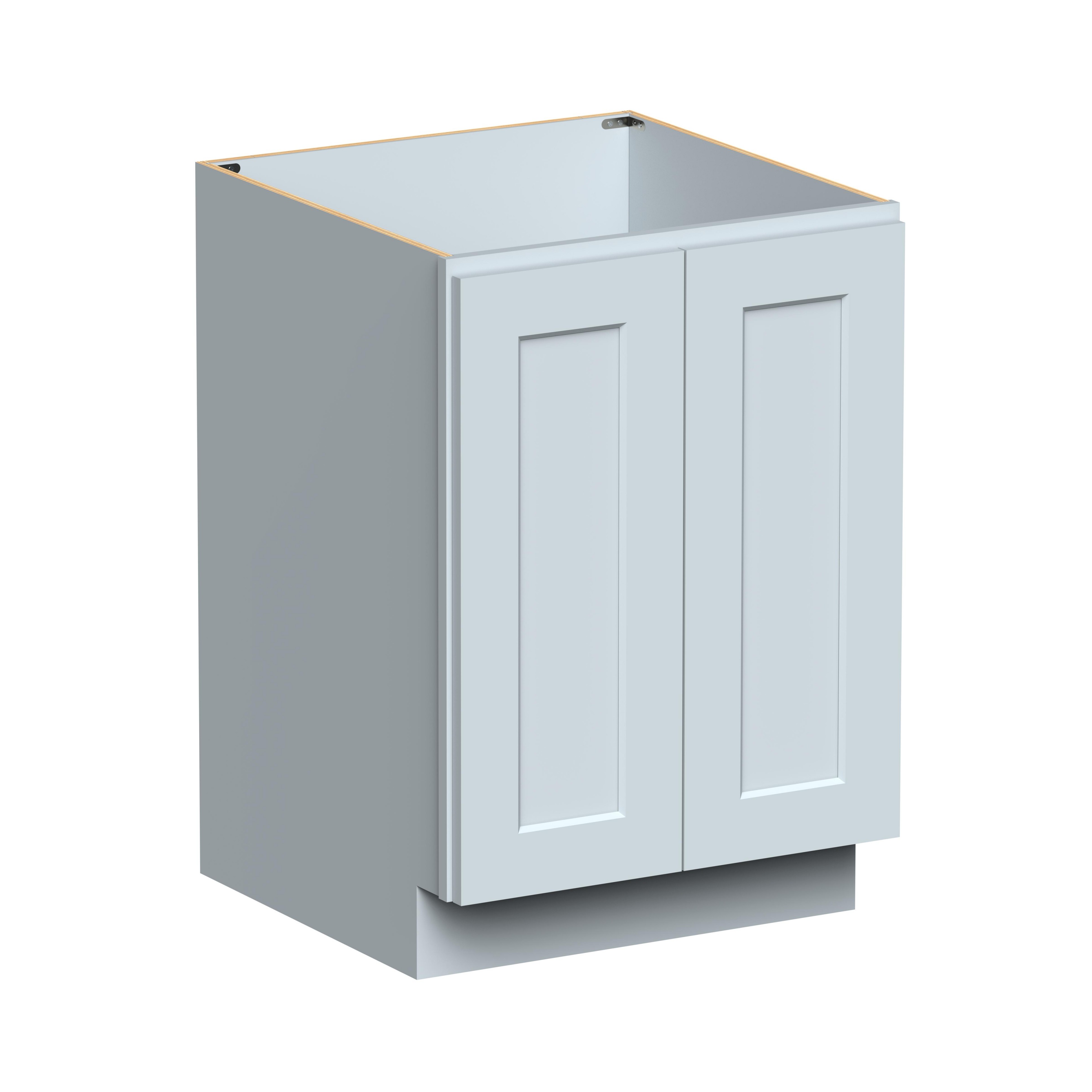 24"W x 24"D x 34.5"H Plywood Full Height Door Base Kitchen Cabinet with 2 Doors Ready to Assemble