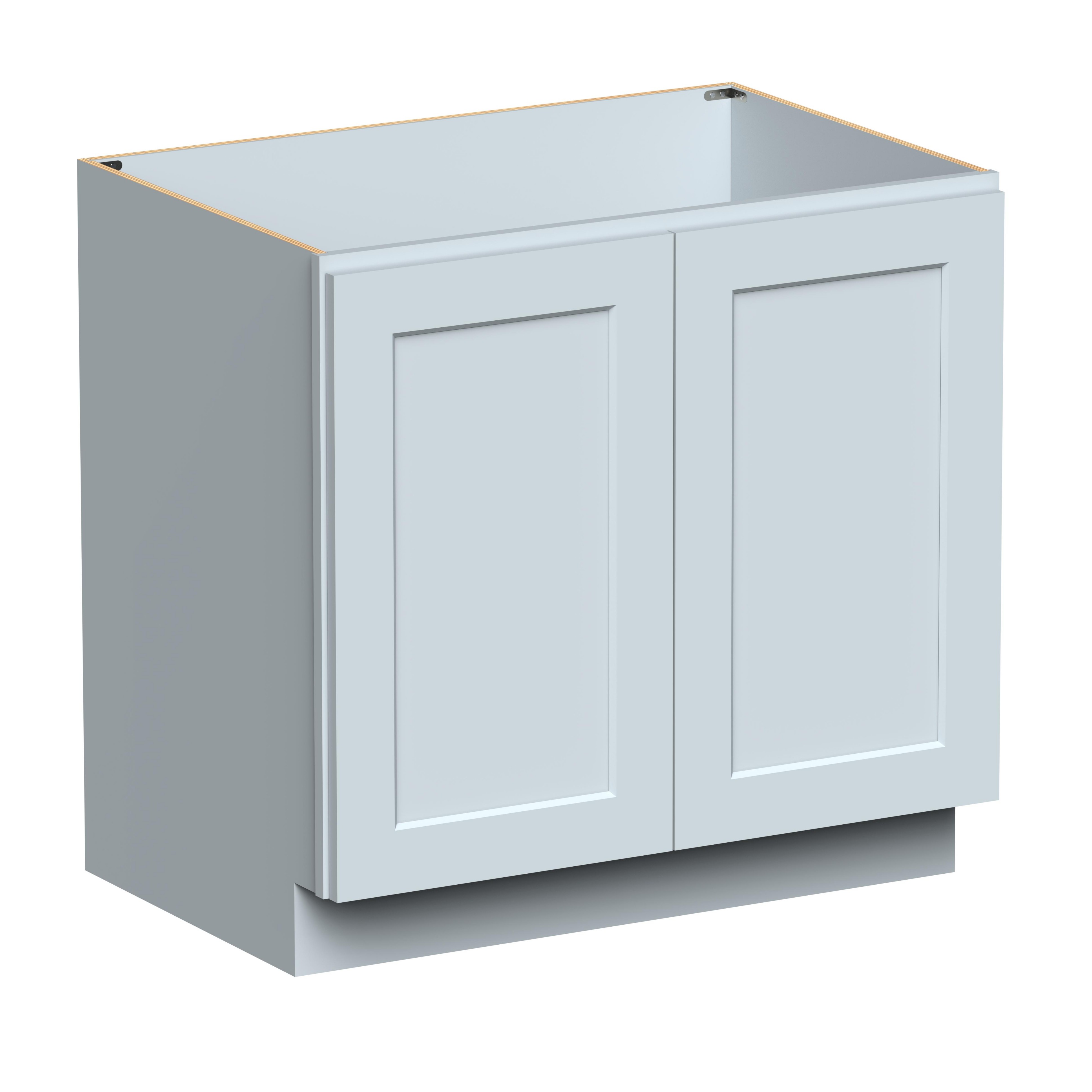 36"W x 24"D x 34.5"H Plywood Full Height Door Base Kitchen Cabinet with 2 Doors Ready to Assemble