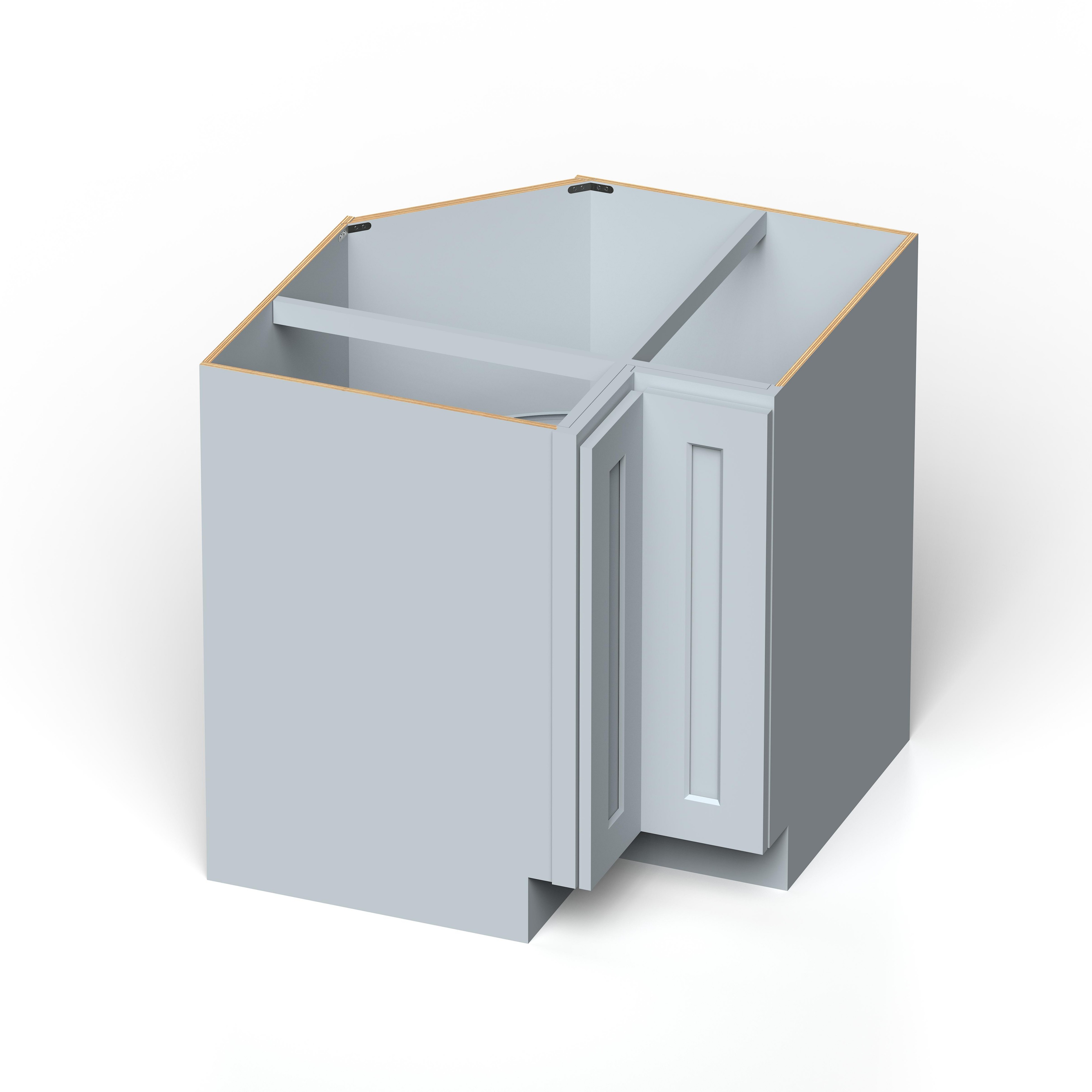 33"W x 24"D x 34.5"H Plywood Lazy Susan Corner Base Kitchen Cabinet with 2 Doors Ready to Assemble