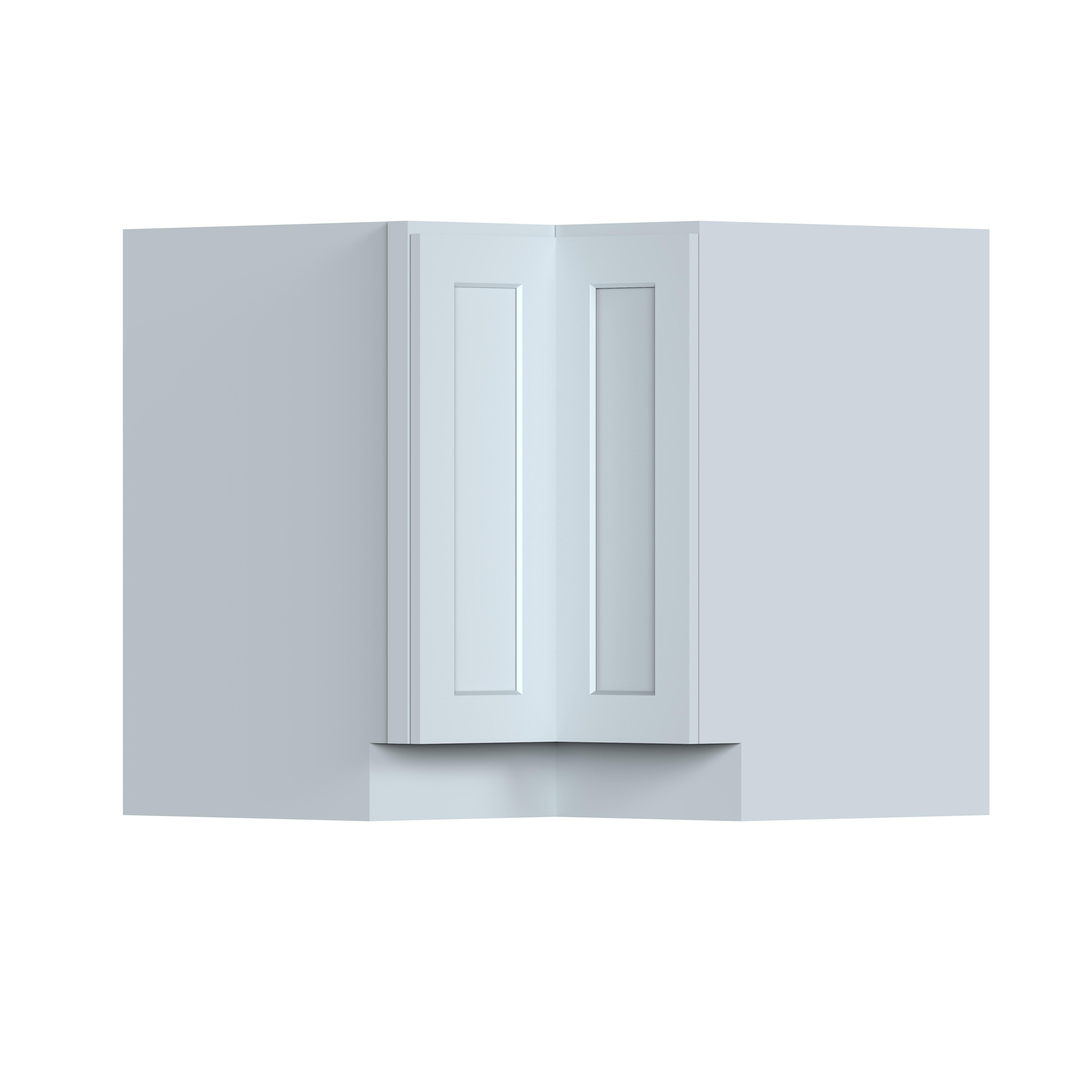 36"W x 24"D x 34.5"H Plywood Lazy Susan Corner Base Kitchen Cabinet with 2 Doors Ready to Assemble