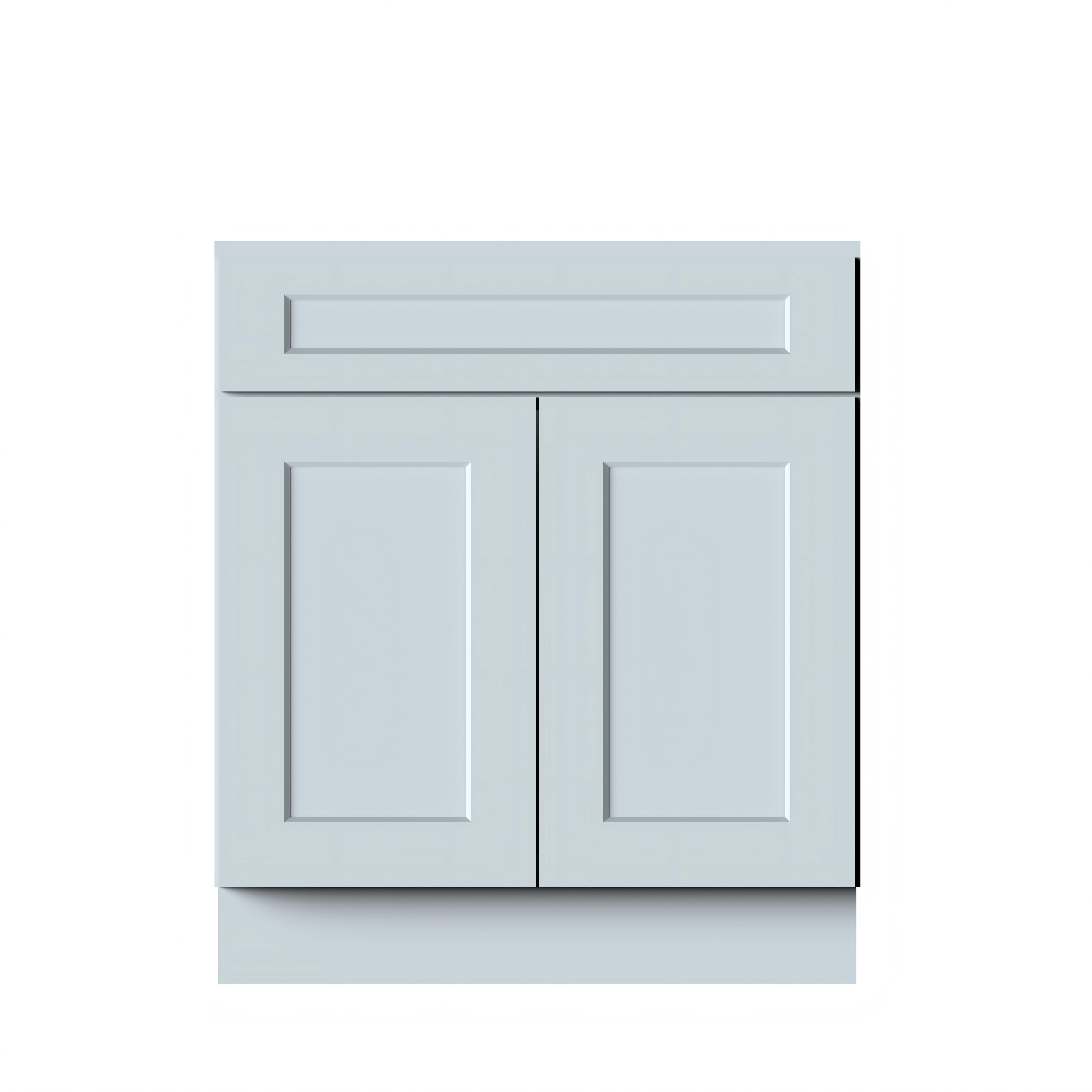 Dove Grey RTA 30"W x 24"D x 34.5"H Sink Base Cabinet with 2 Doors