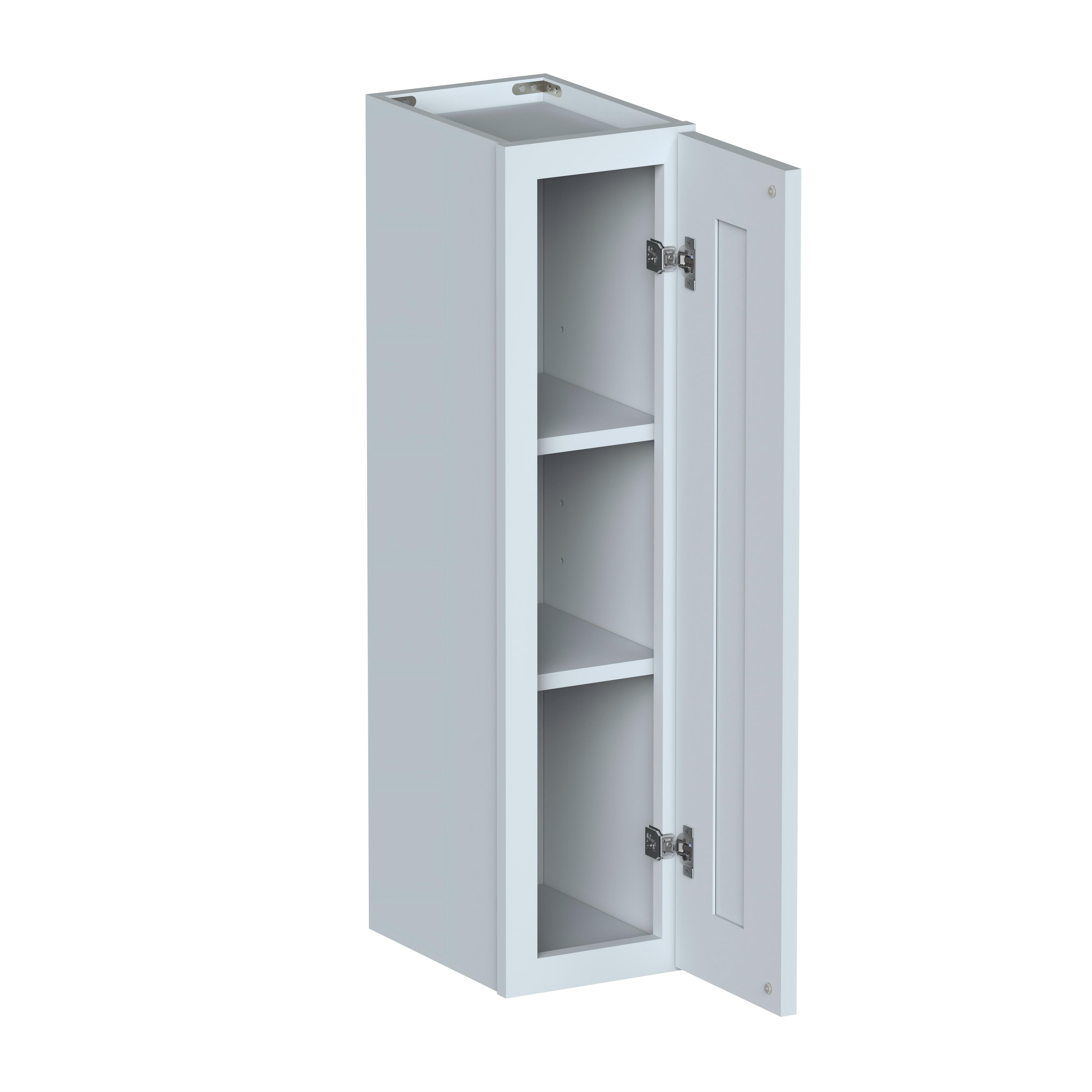 Dove Grey RTA 9"W x 12"D x 36"H Standard Wall Cabinet with 1 Door and 2 Shelves