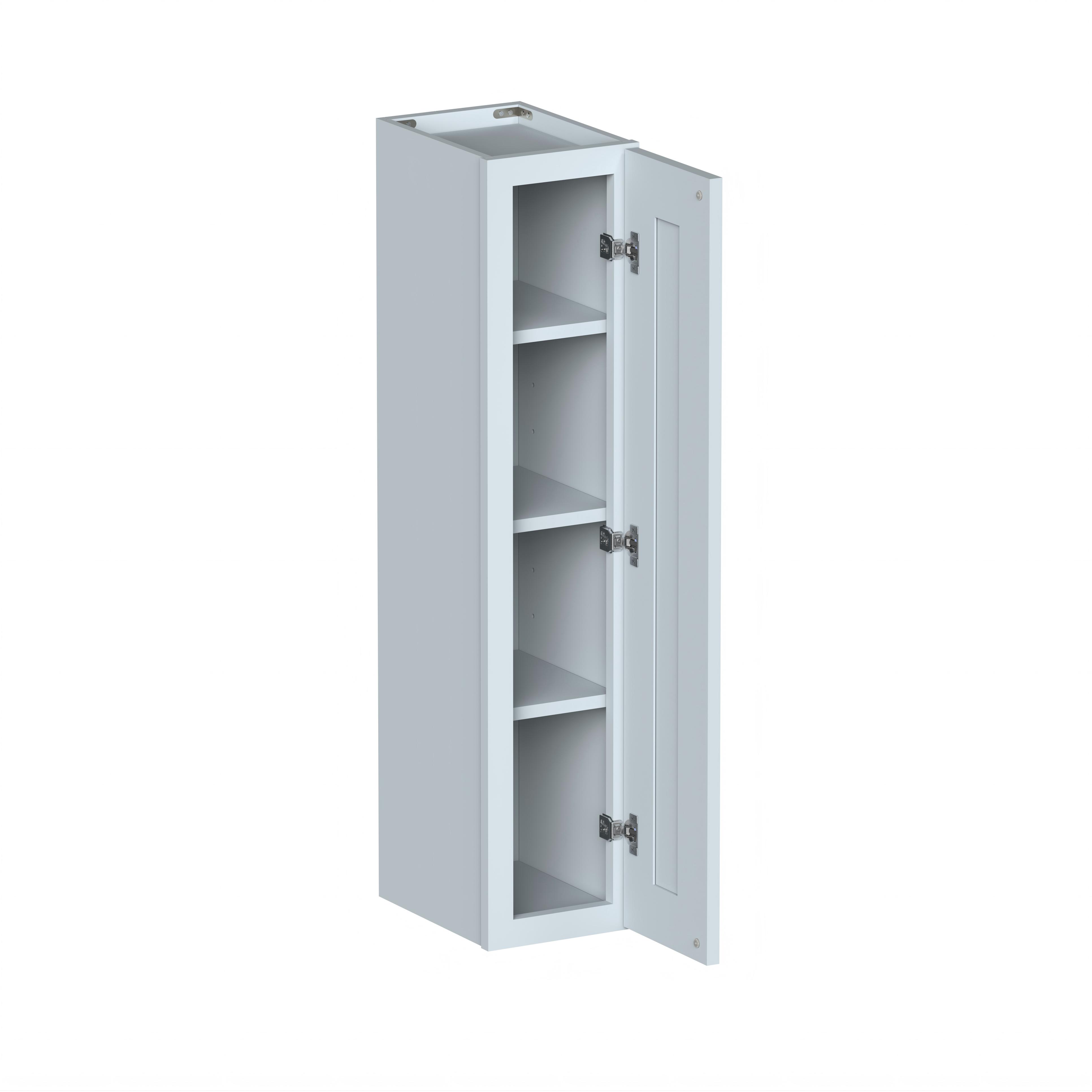 Dove Grey RTA 9"W x 12"D x 42"H Standard Wall Cabinet with 1 Door and 3 Shelves