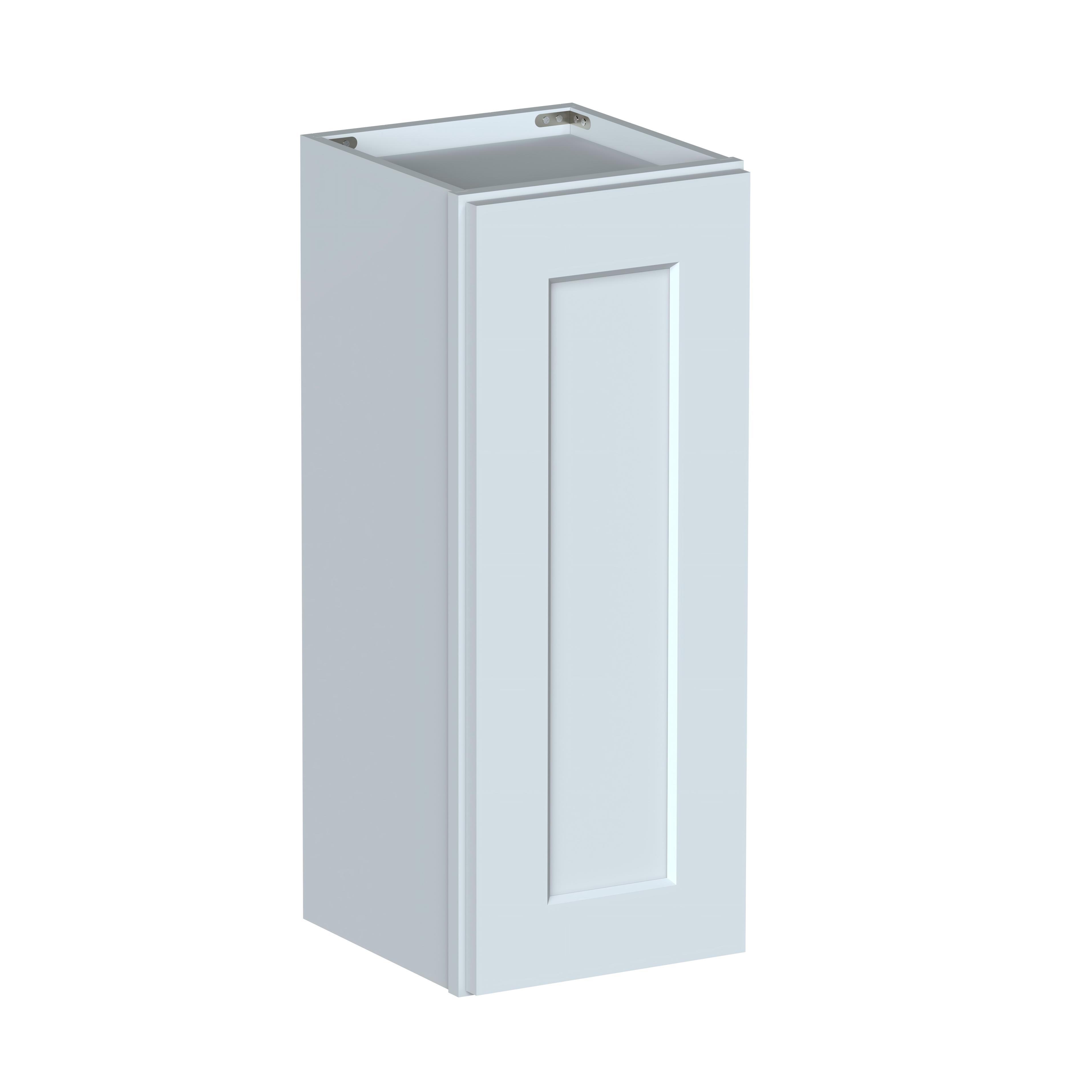 Dove Grey RTA 12"W x 12"D x 30"H Standard Wall Cabinet with 1 Door and 2 Shelves