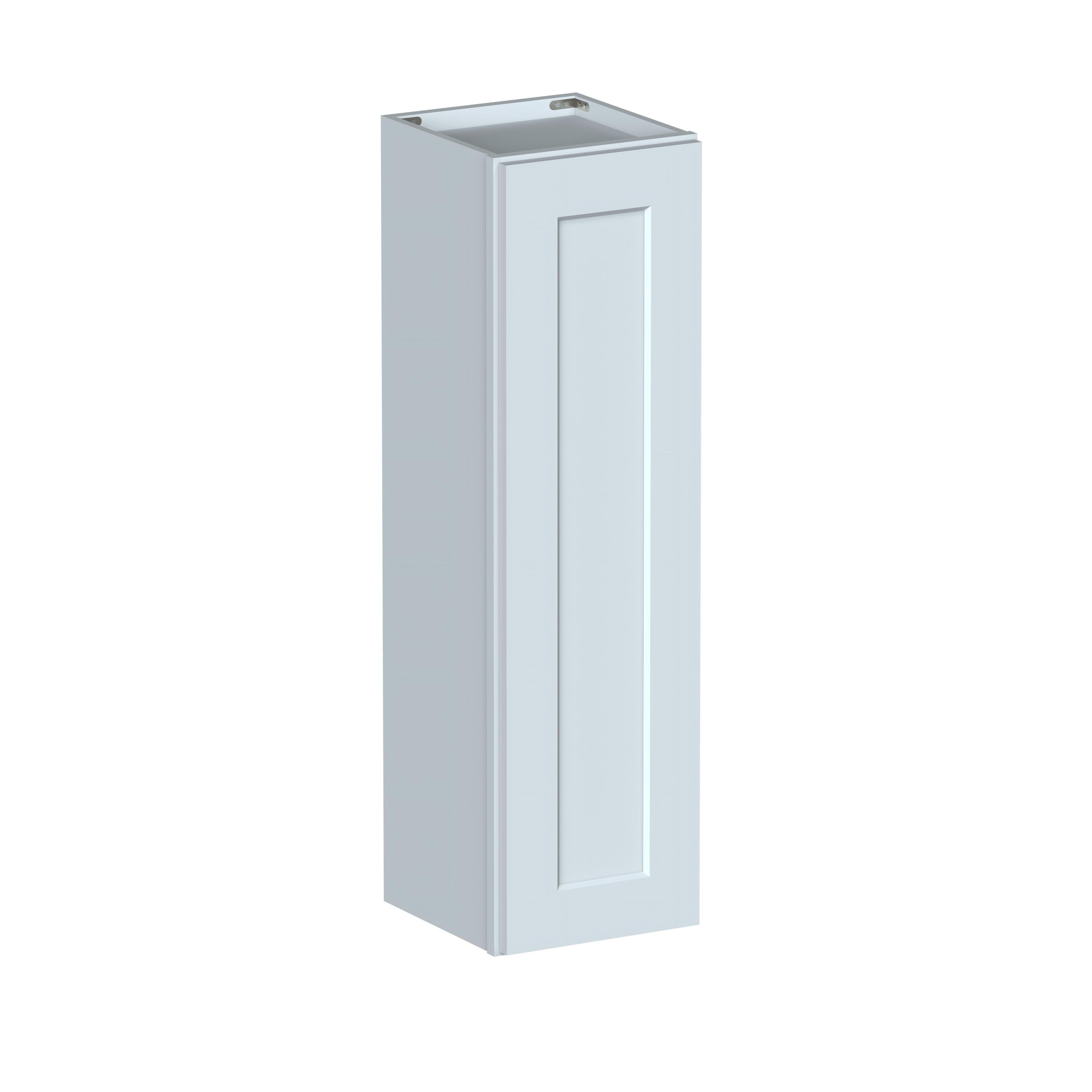 Dove Grey RTA 12"W x 12"D x 42"H Standard Wall Cabinet with 1 Door and 3 Shelves
