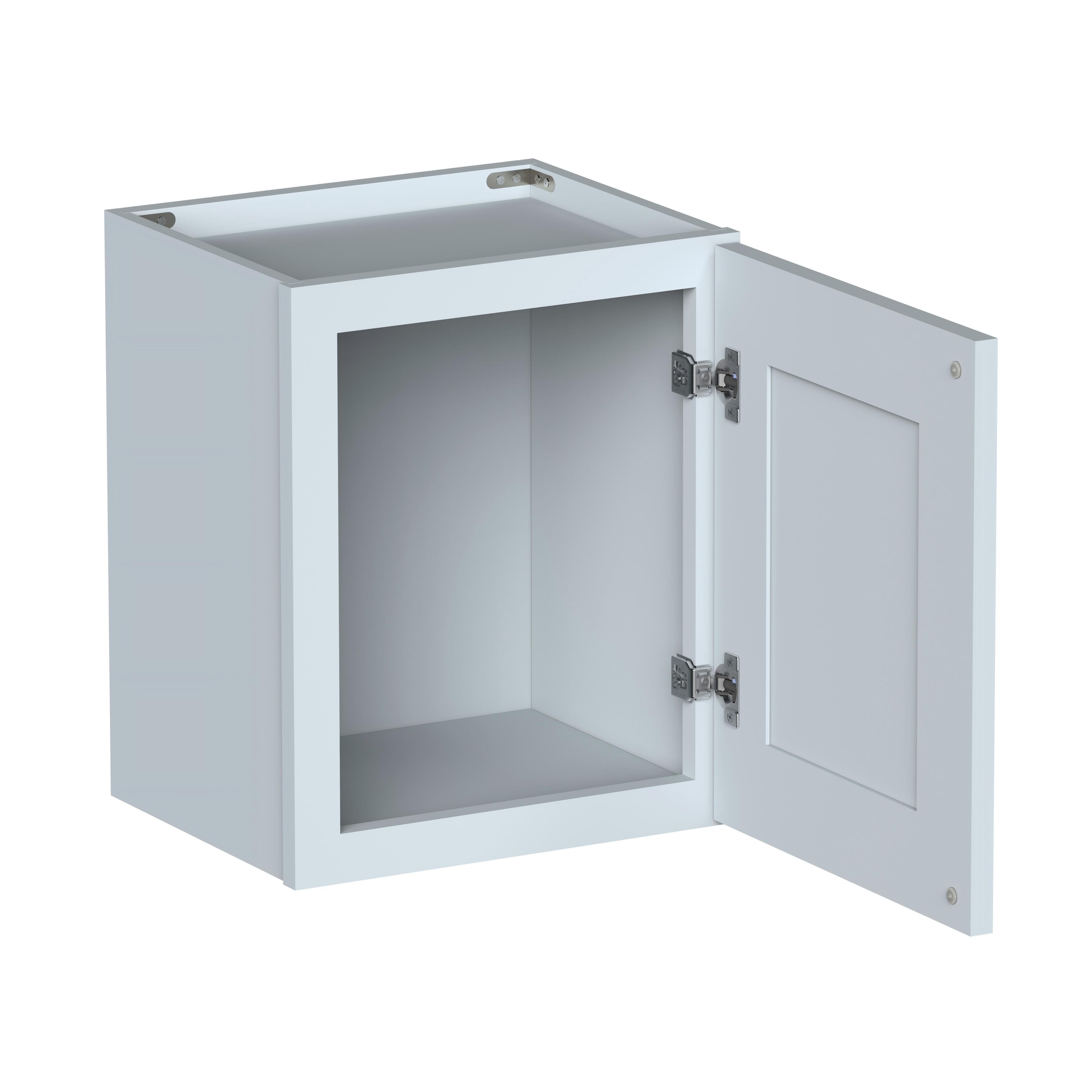Dove Grey RTA 15"W x 12"D x 18"H Short Wall Cabinet with 1 Door