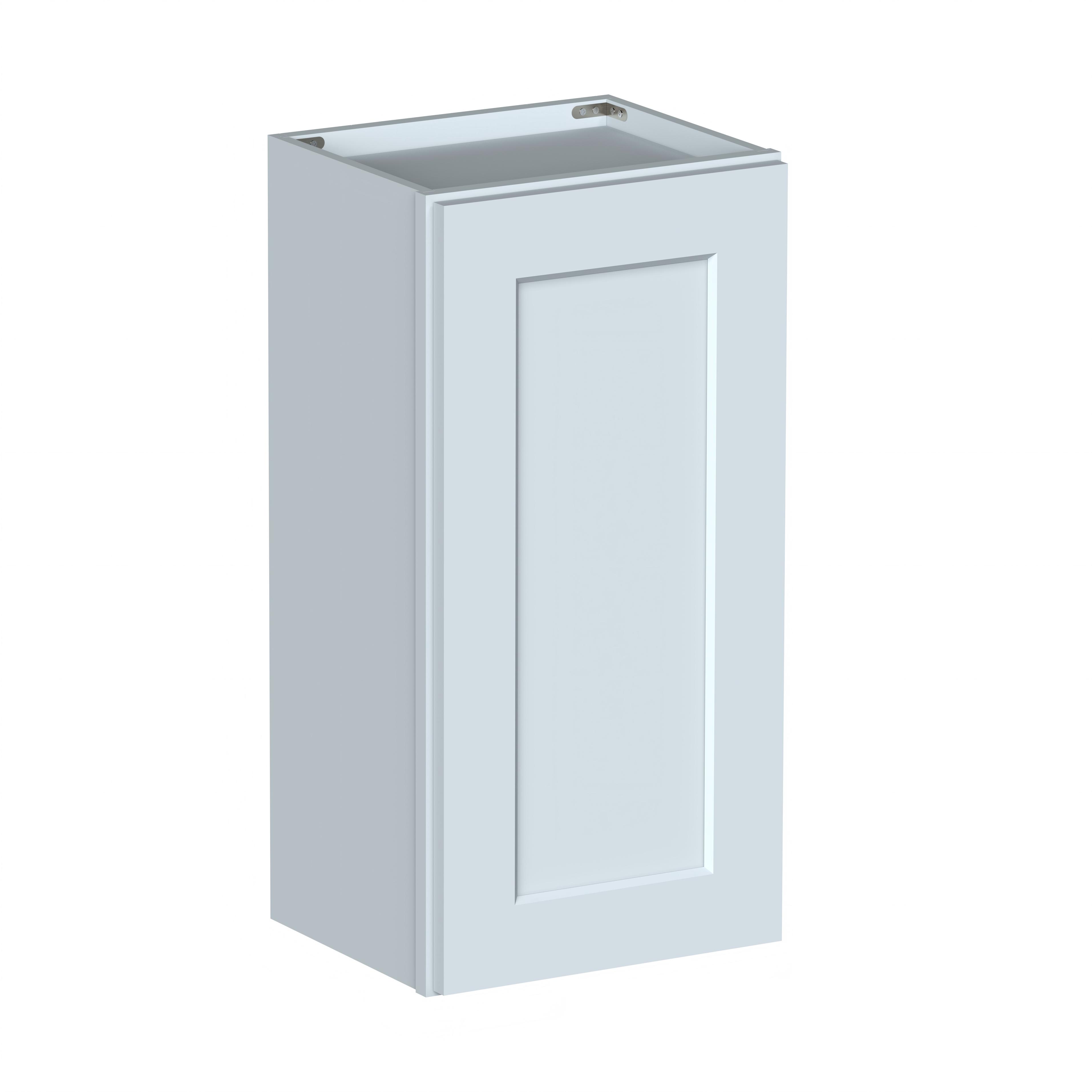 Dove Grey RTA 15"W x 12"D x 30"H Standard Wall Cabinet with 1 Door and 2 Shelves