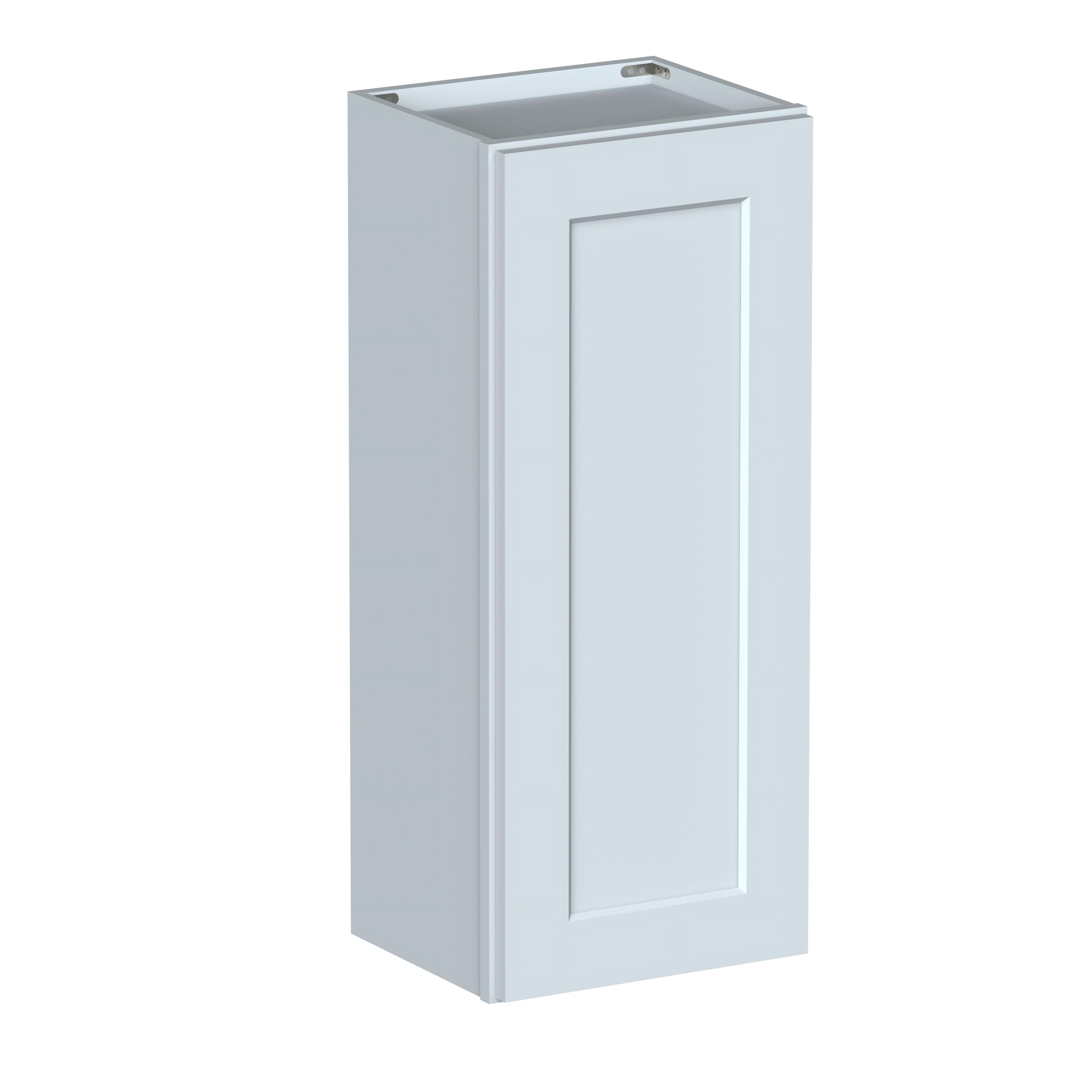 Dove Grey RTA 15"W x 12"D x 36"H Standard Wall Cabinet with 1 Door and 2 Shelves