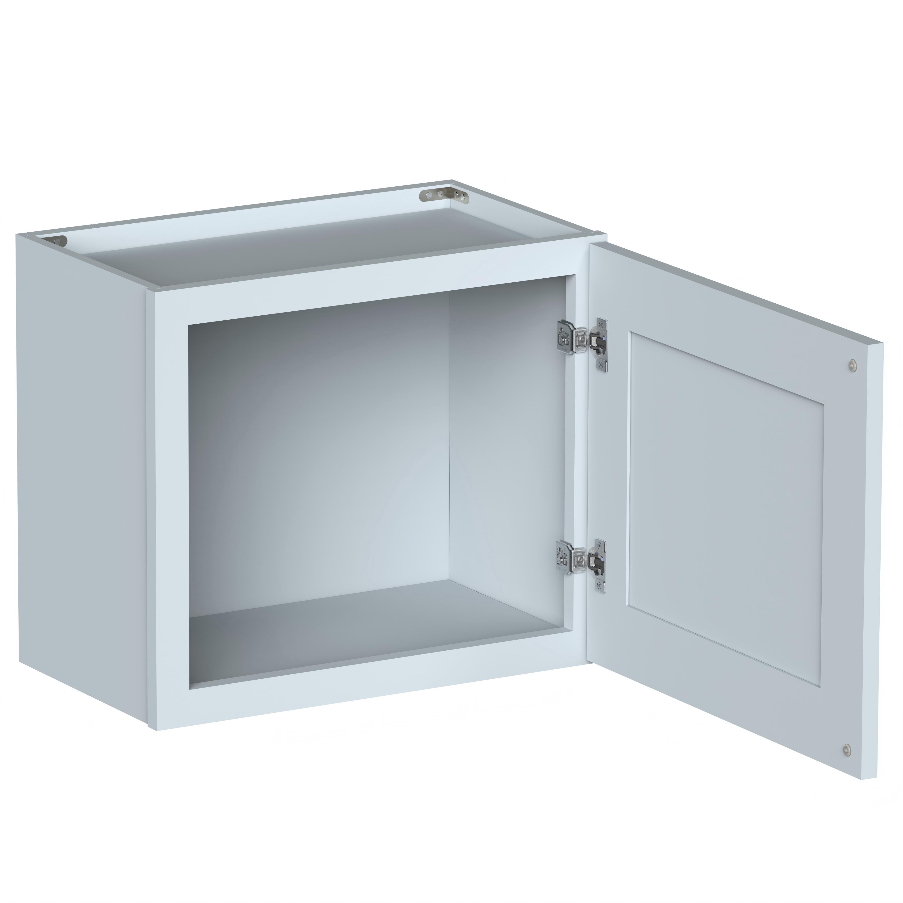 Dove Grey RTA 21"W x 12"D x 18"H Short Wall Cabinet with 1 Door