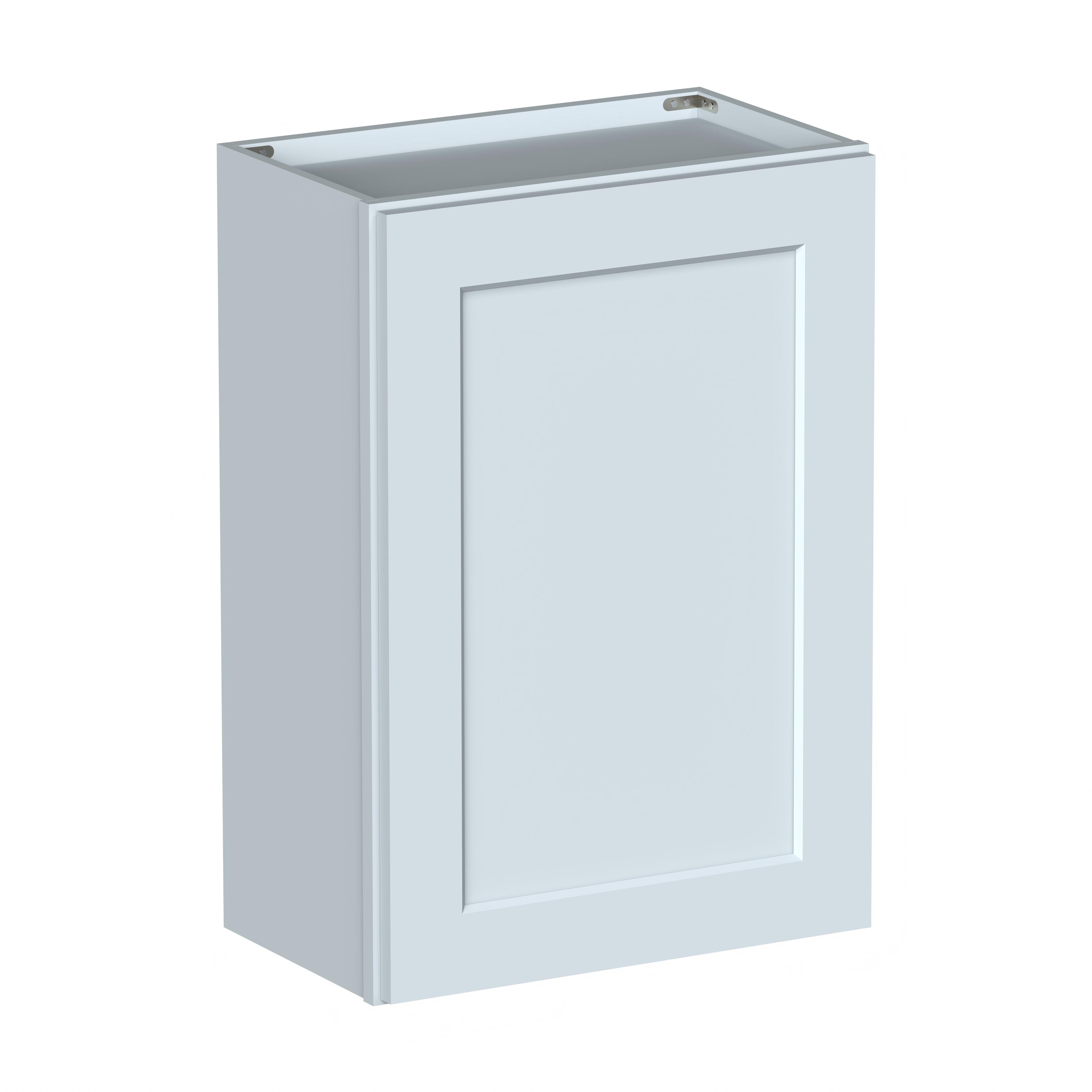Dove Grey RTA 21"W x 12"D x 30"H Standard Wall Cabinet with 1 Door and 2 Shelves