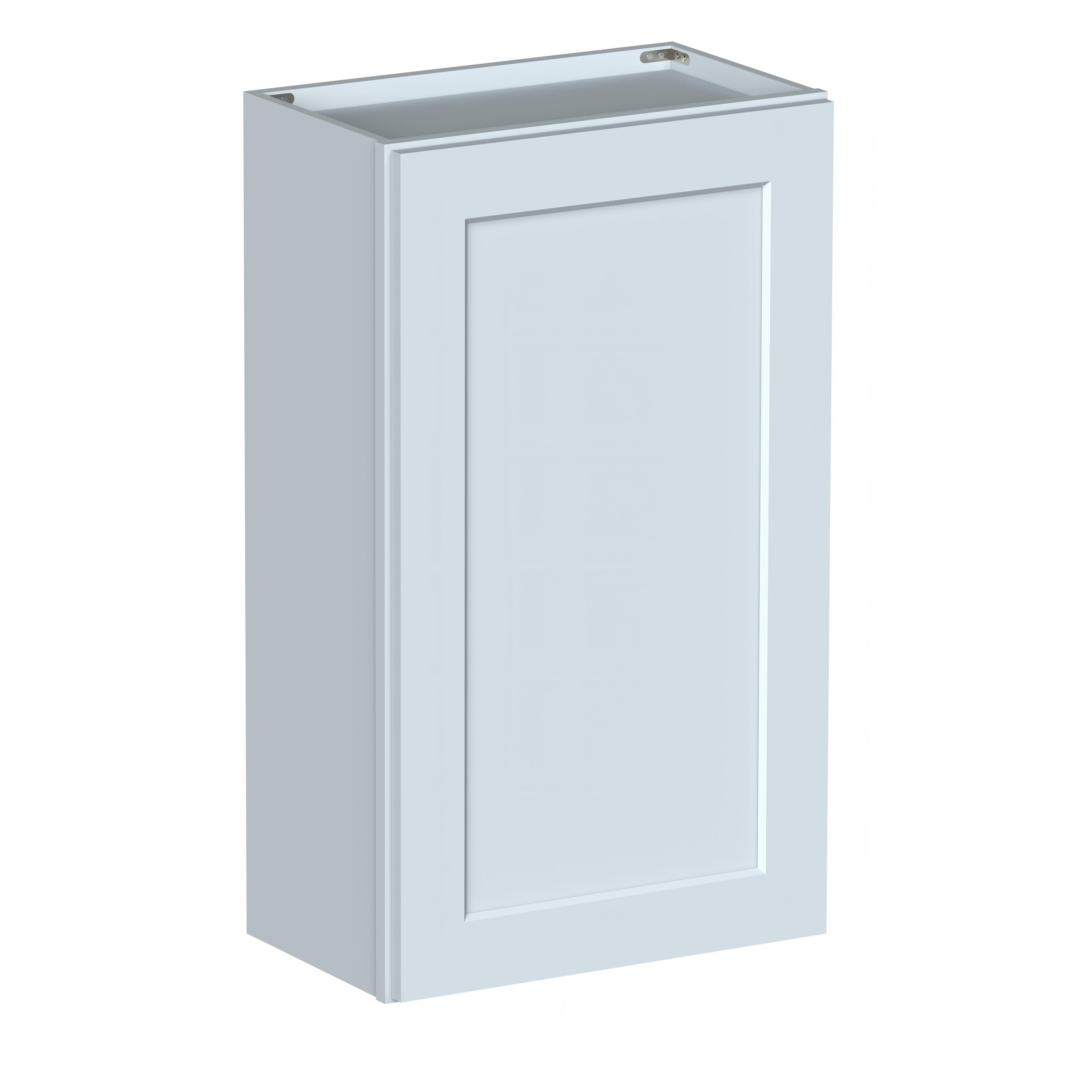 Dove Grey RTA 21"W x 12"D x 36"H Standard Wall Cabinet with 1 Door and 2 Shelves