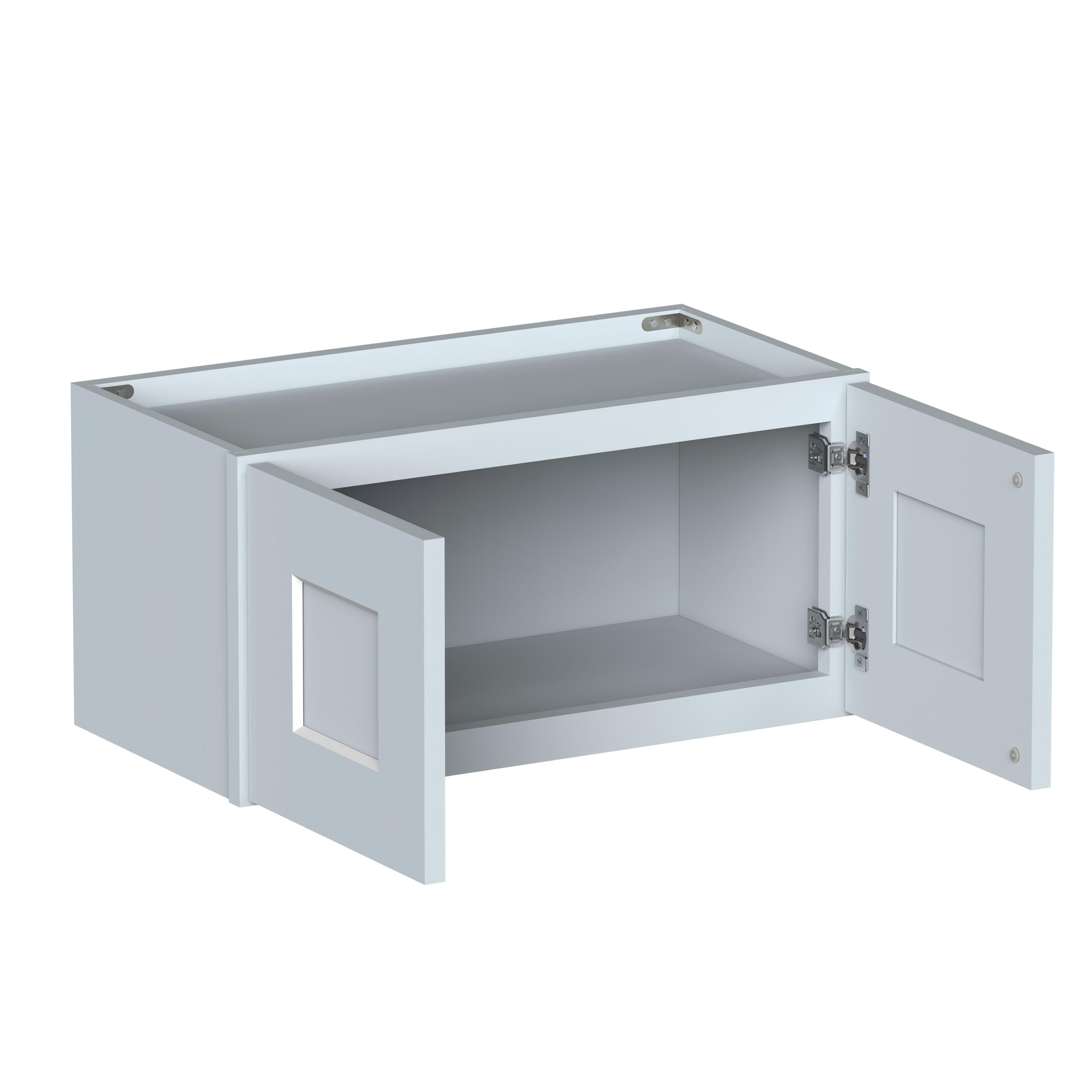 Dove Grey RTA 24"W x 12"D x 12"H Short Wall Cabinet with 2 Doors