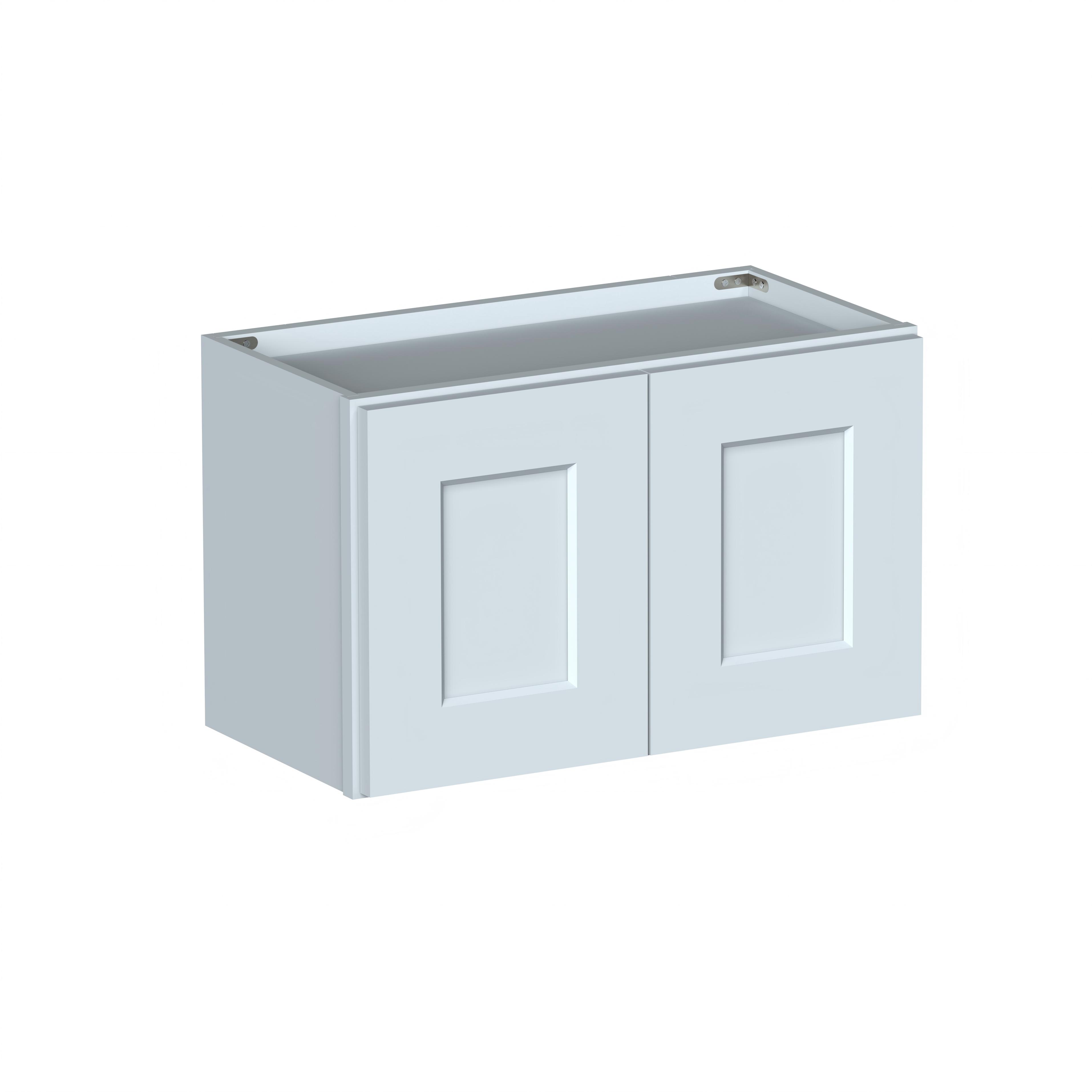 Dove Grey RTA 24"W x 12"D x 15"H Short Wall Cabinet with 2 Doors