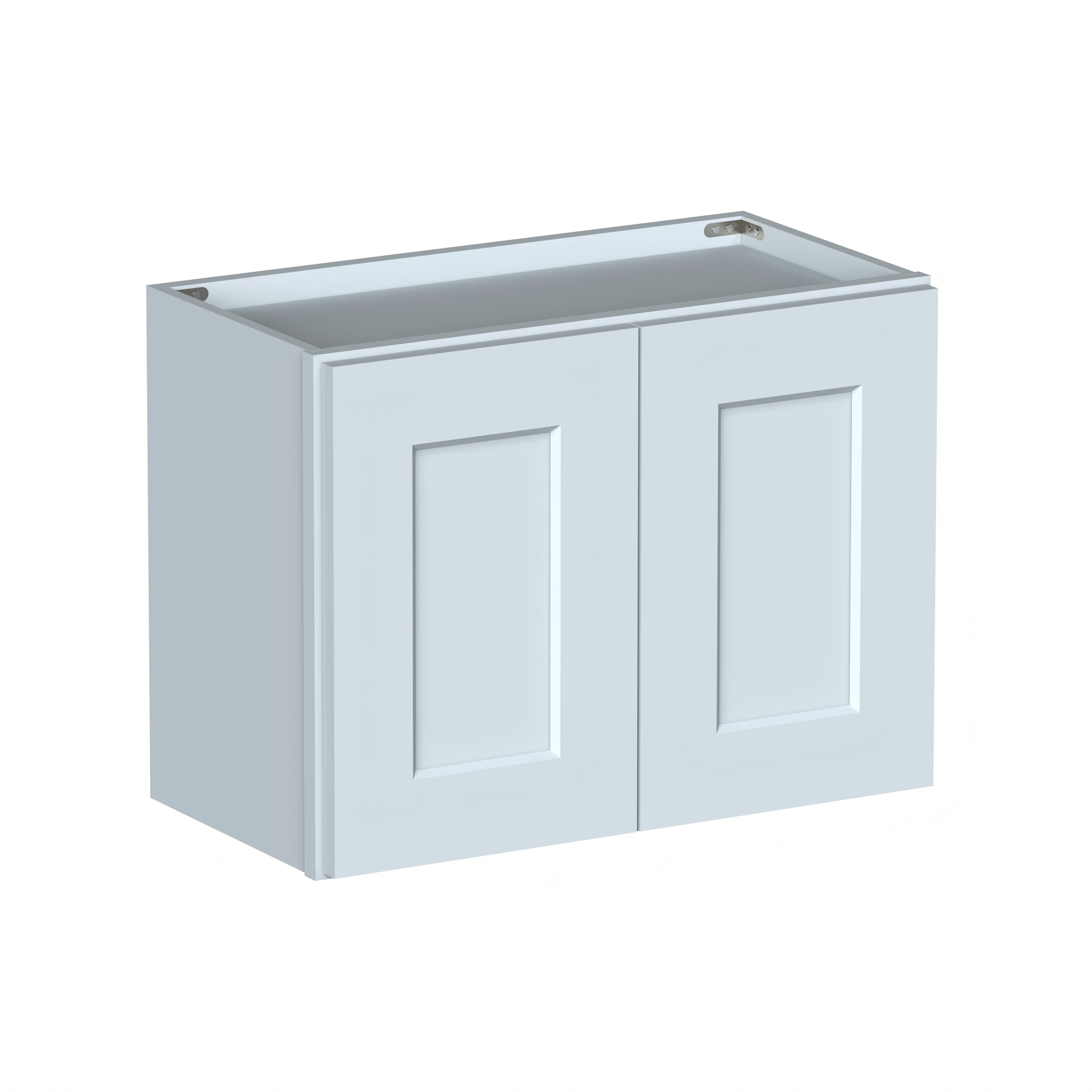 Dove Grey RTA 24"W x 12"D x 18"H Short Wall Cabinet with 2 Doors