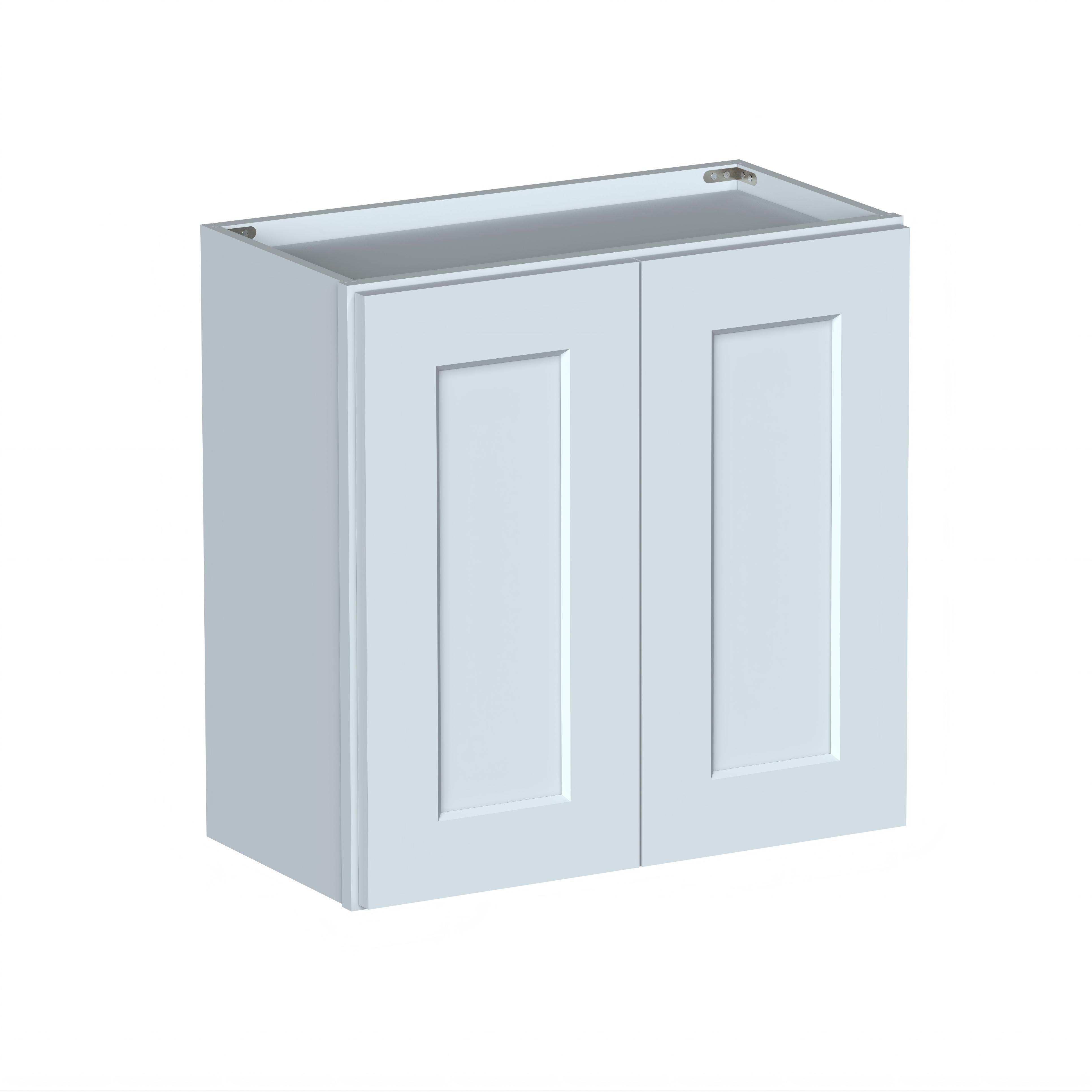 Dove Grey RTA 24"W x 12"D x 24"H Short Wall Cabinet with 2 Doors and 1 Shelf