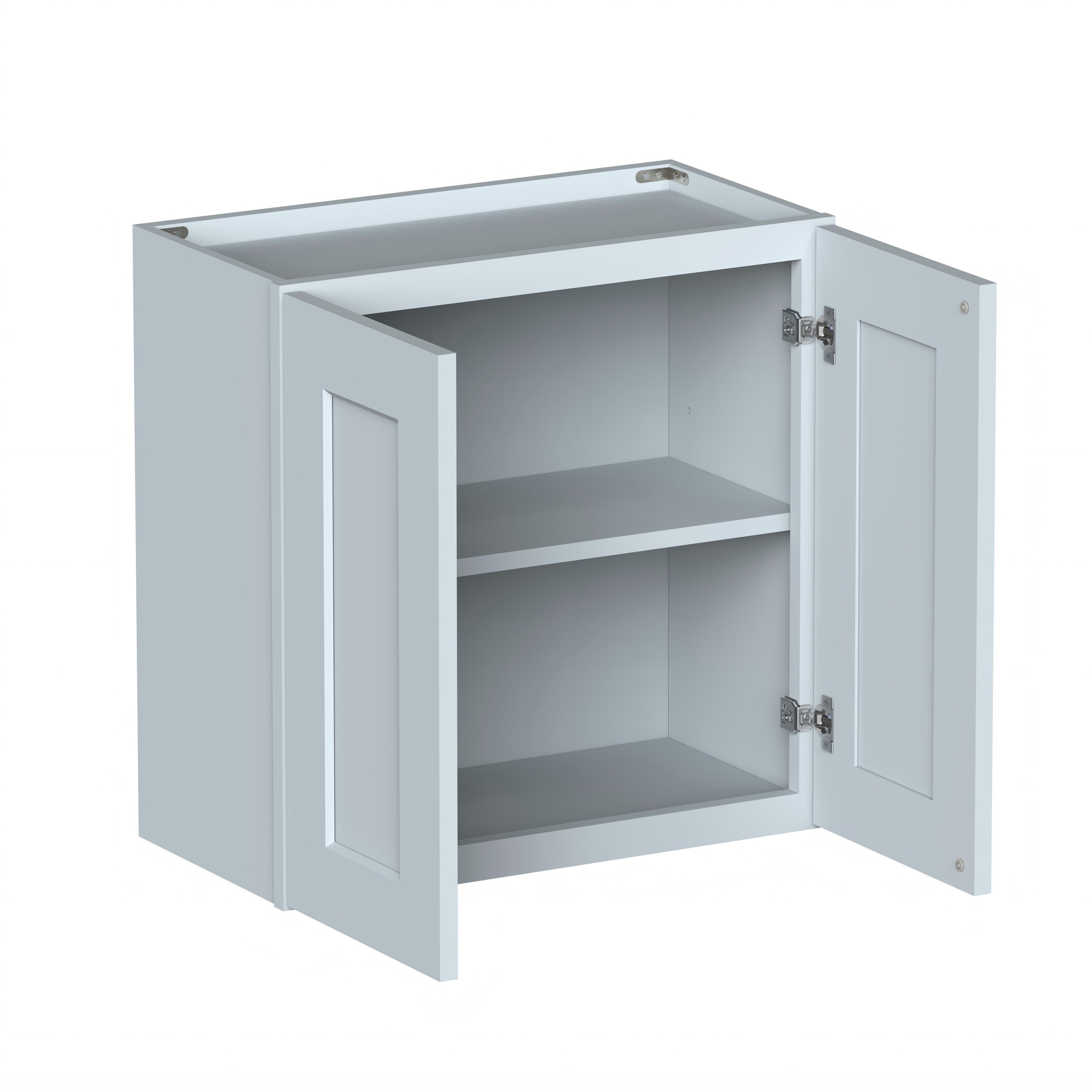 Dove Grey RTA 24"W x 12"D x 24"H Short Wall Cabinet with 2 Doors and 1 Shelf