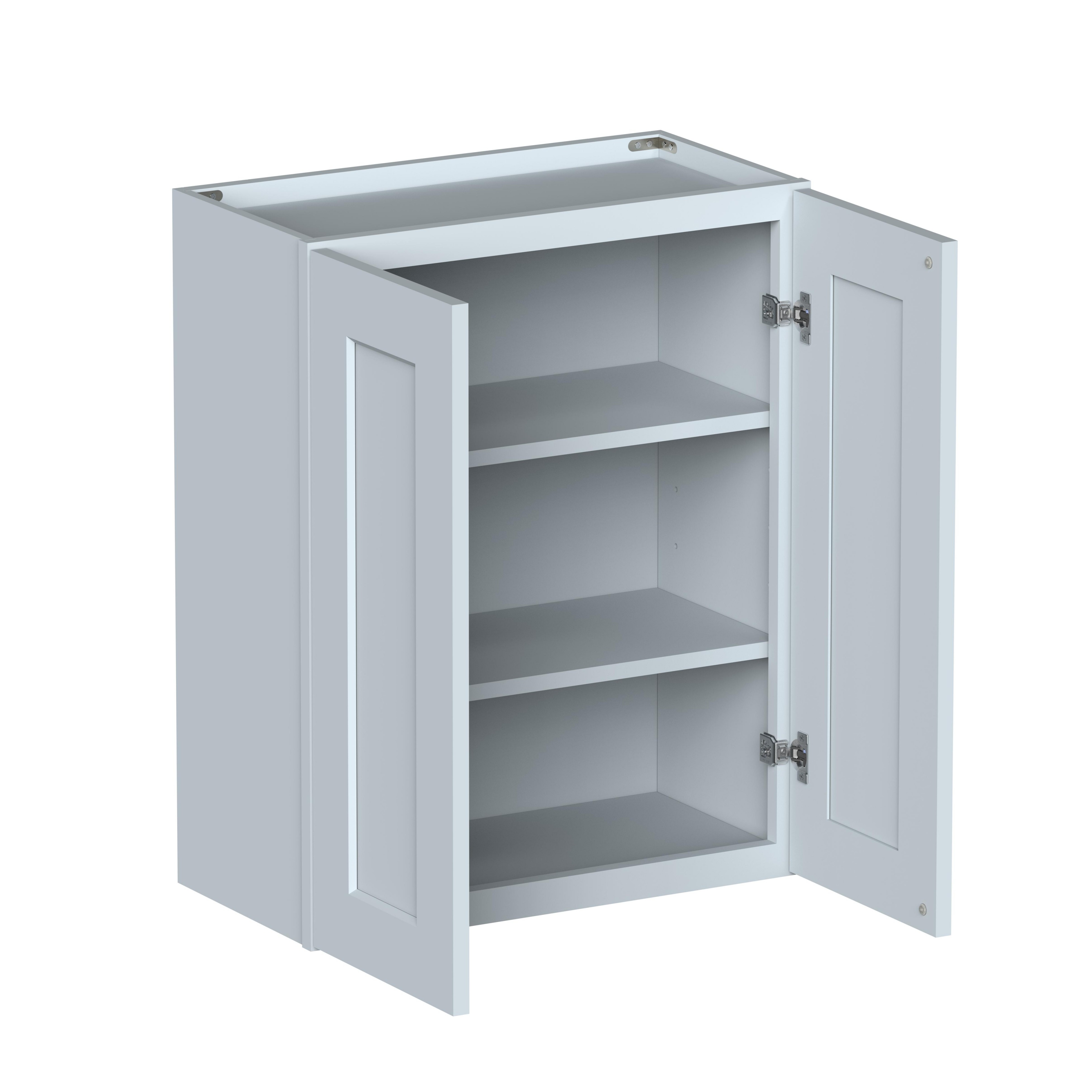 24"W x 12"D x 30"H Plywood Wall Kitchen Cabinet with 2 Doors Ready to Assemble