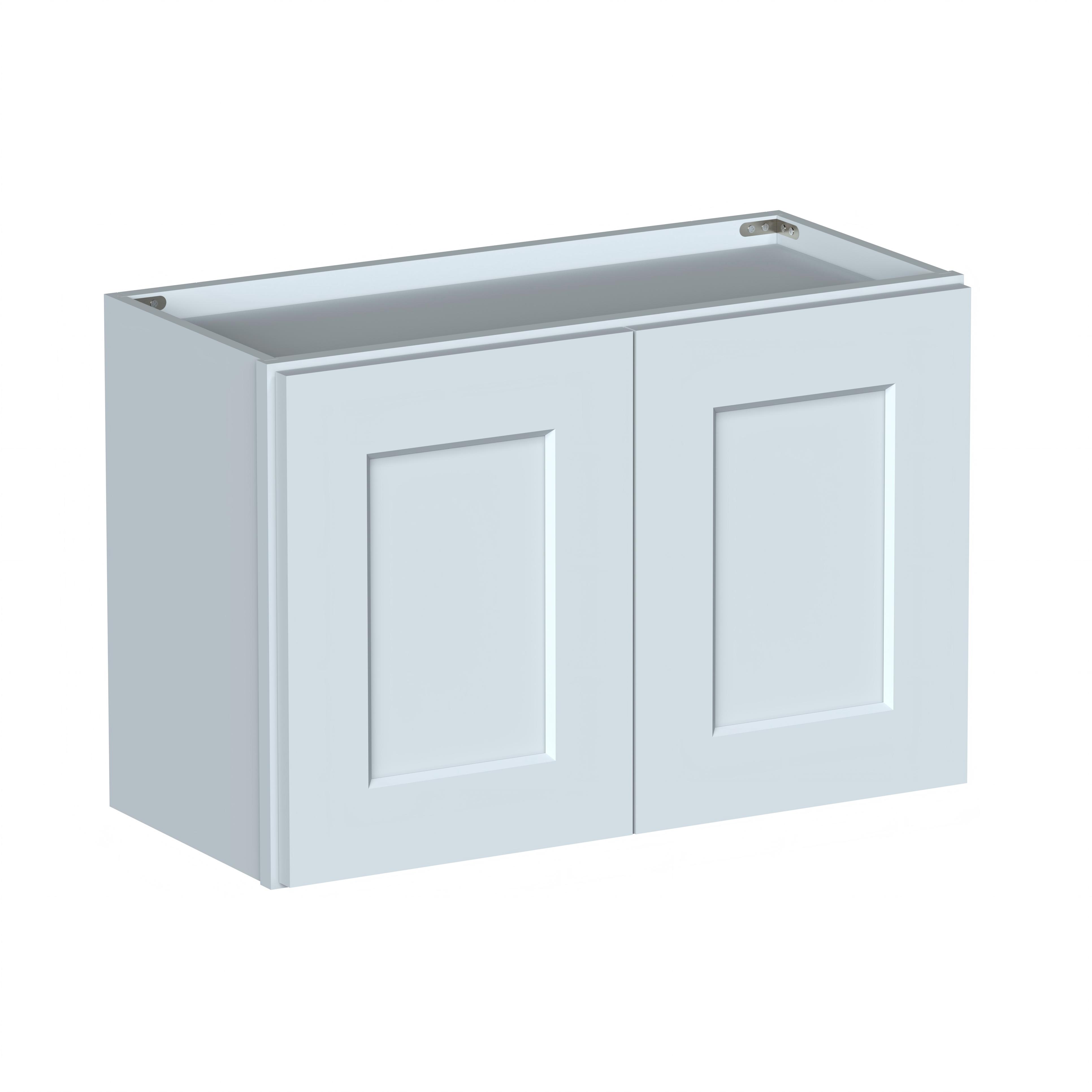 Dove Grey RTA 27"W x 12"D x 18"H Short Wall Cabinet with 2 Doors