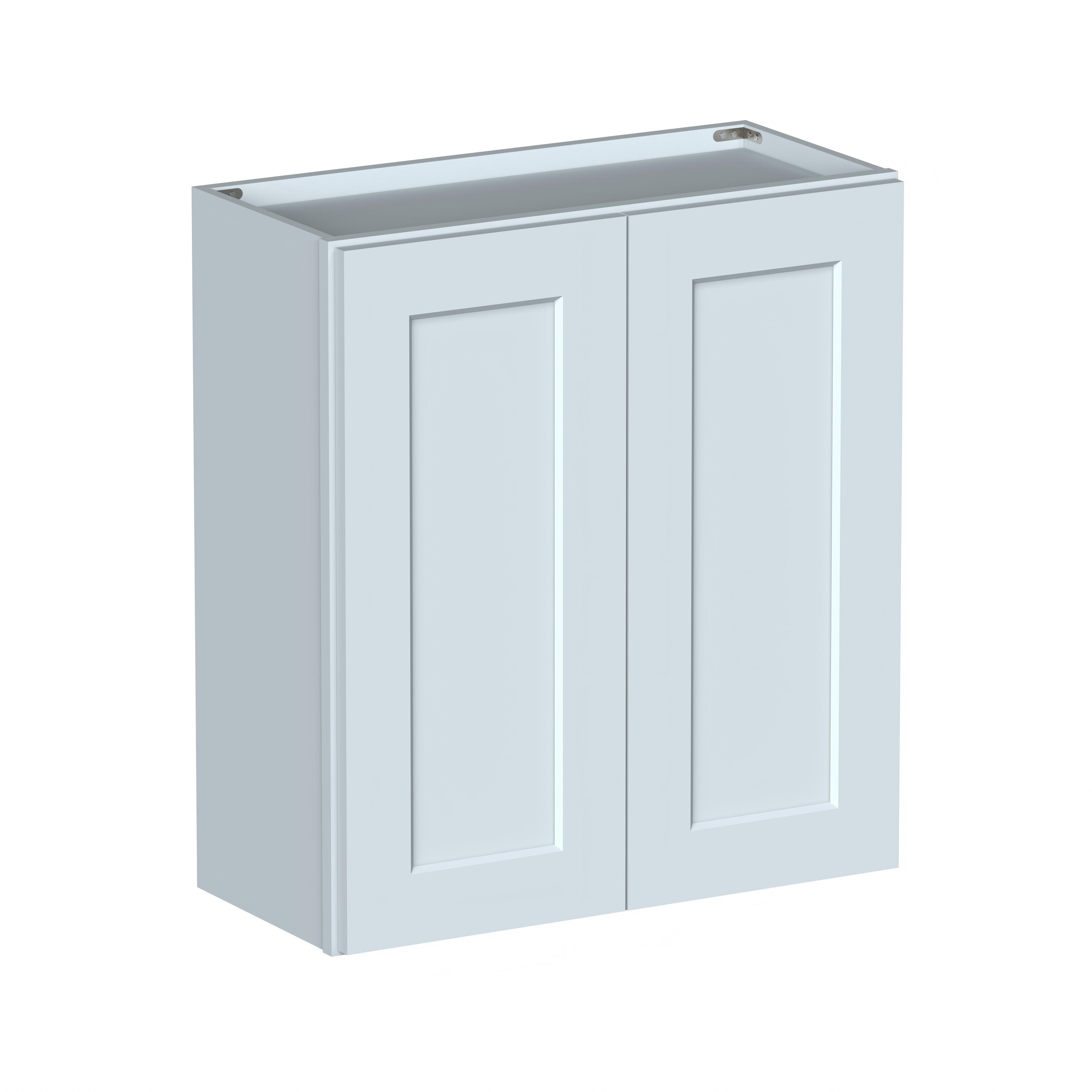 Dove Grey RTA 27"W x 12"D x 30"H Standard Wall Cabinet with 2 Doors and 2 Shelves