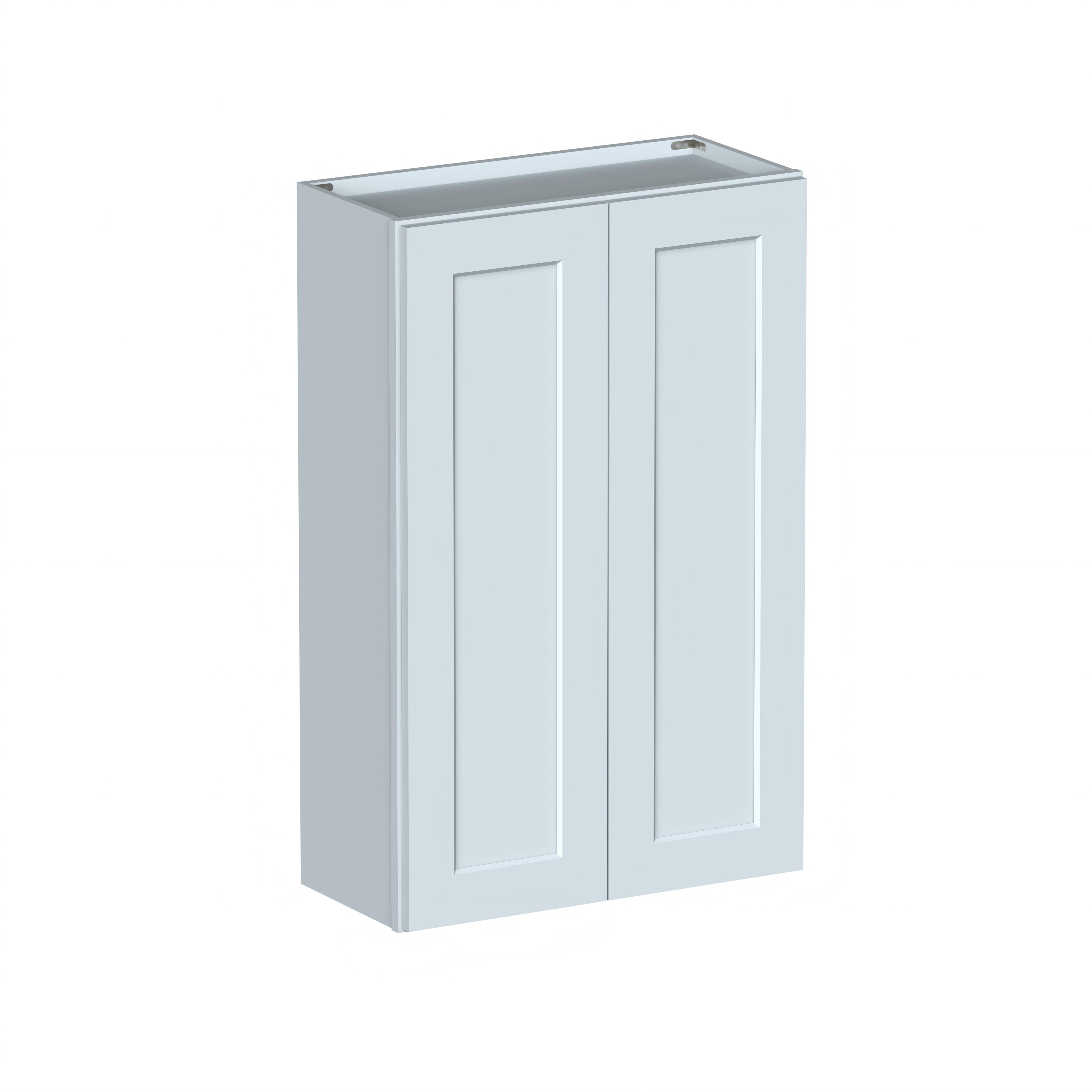 Dove Grey RTA 27"W x 12"D x 42"H Standard Wall Cabinet with 2 Doors and 3 Shelves