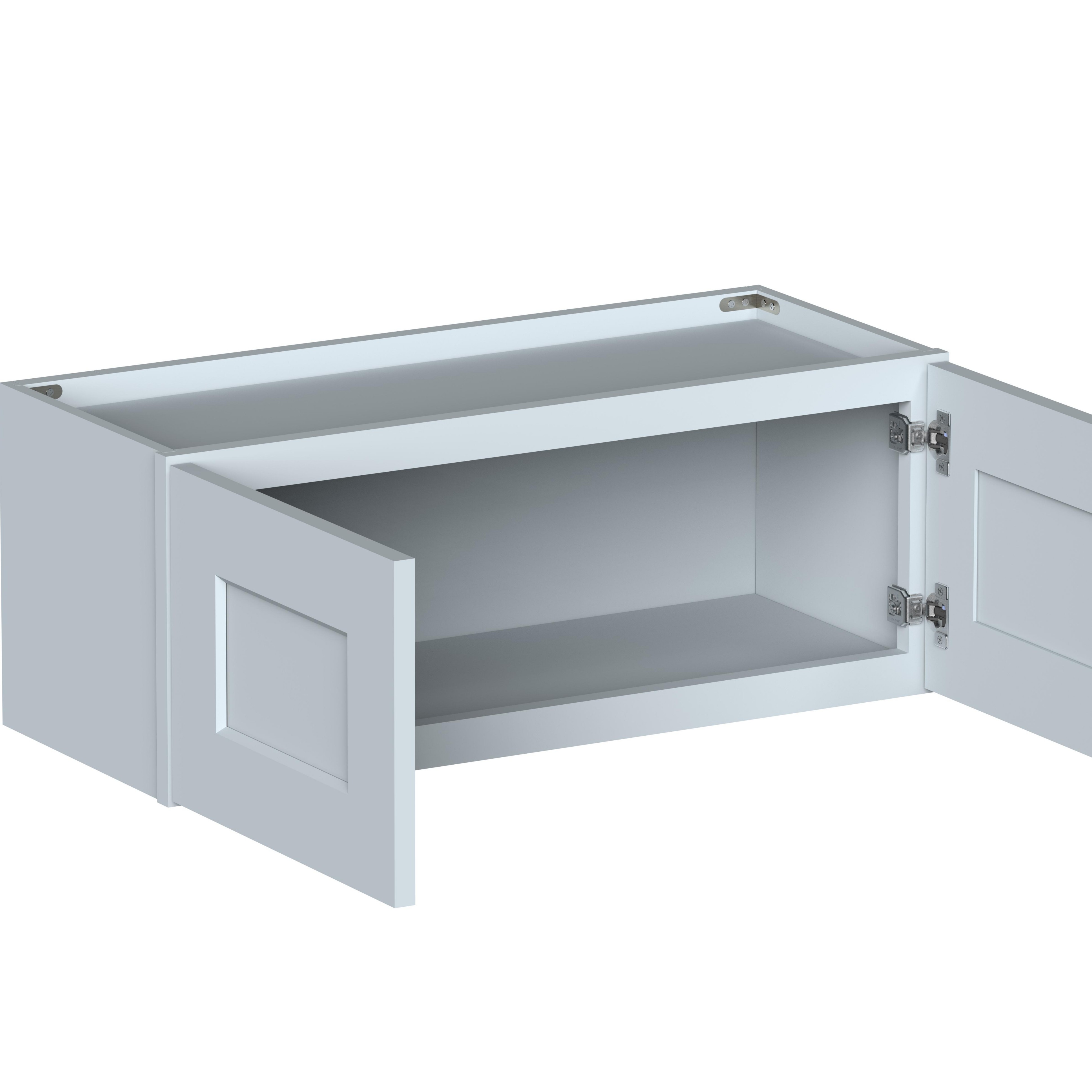 30"W x 12"D x 12"H Plywood Wall Kitchen Cabinet with 2 Doors Ready to Assemble