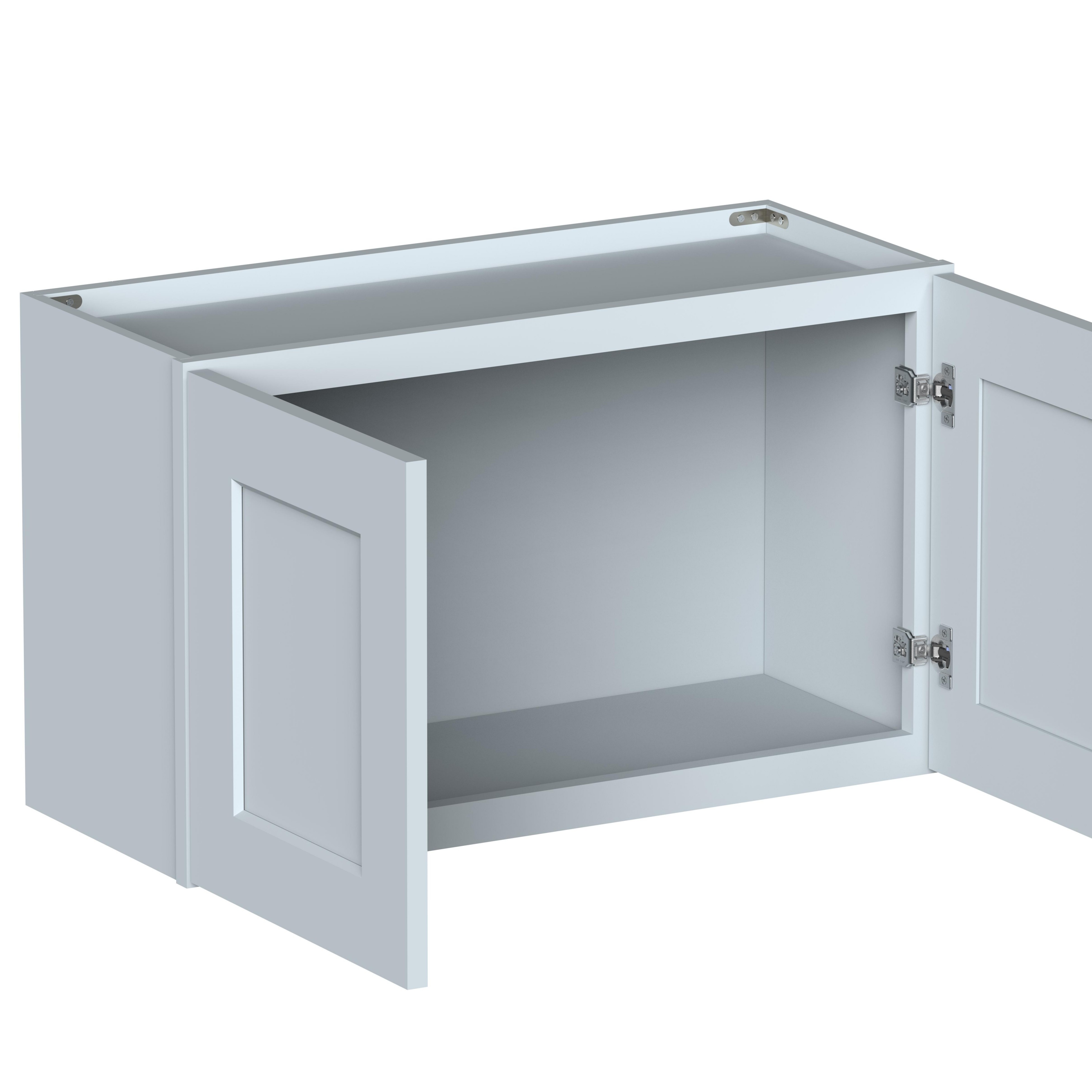 30"W x 12"D x 18"H Plywood Wall Kitchen Cabinet with 2 Doors Ready to Assemble