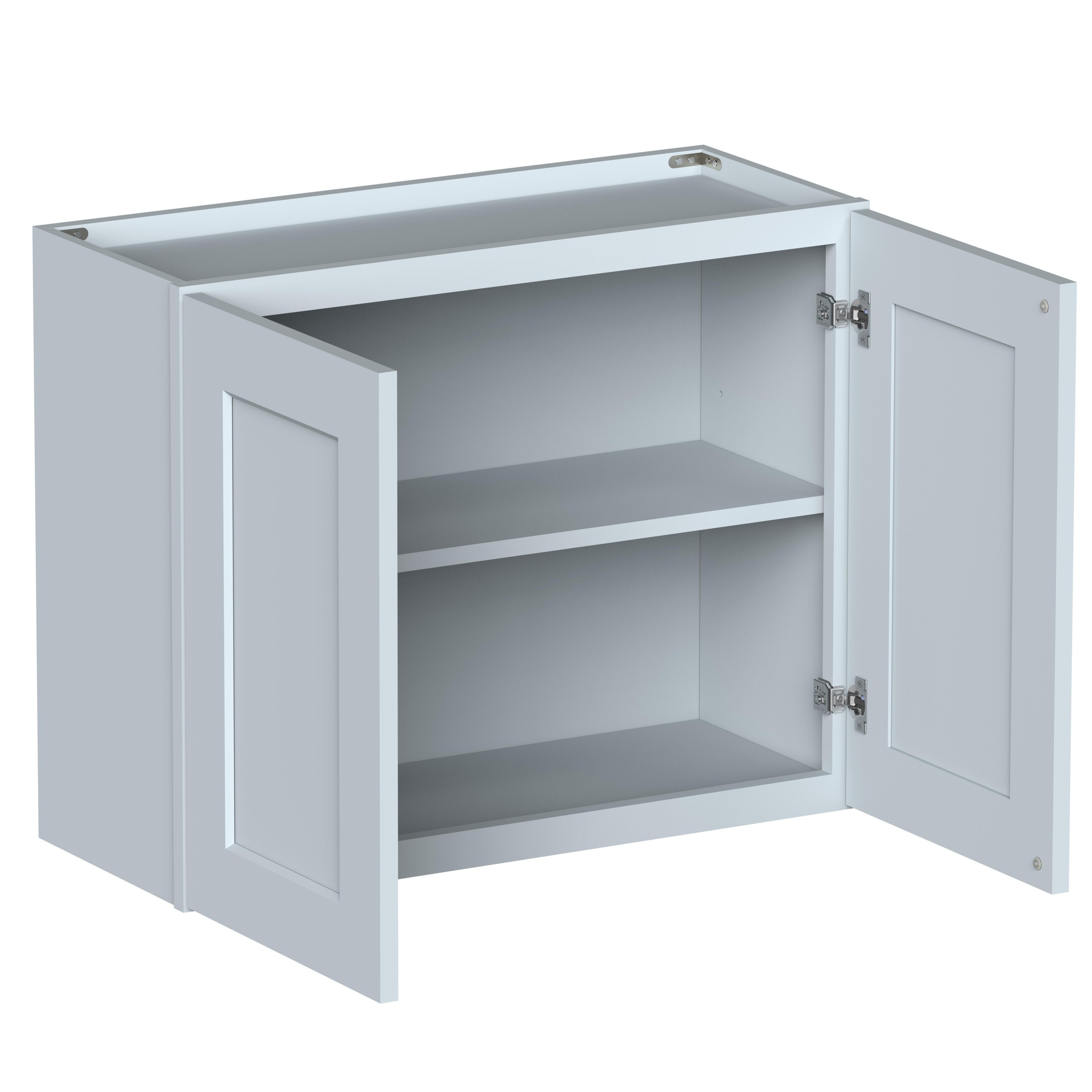 30"W x 12"D x 24"H Plywood Wall Kitchen Cabinet with 2 Doors Ready to Assemble