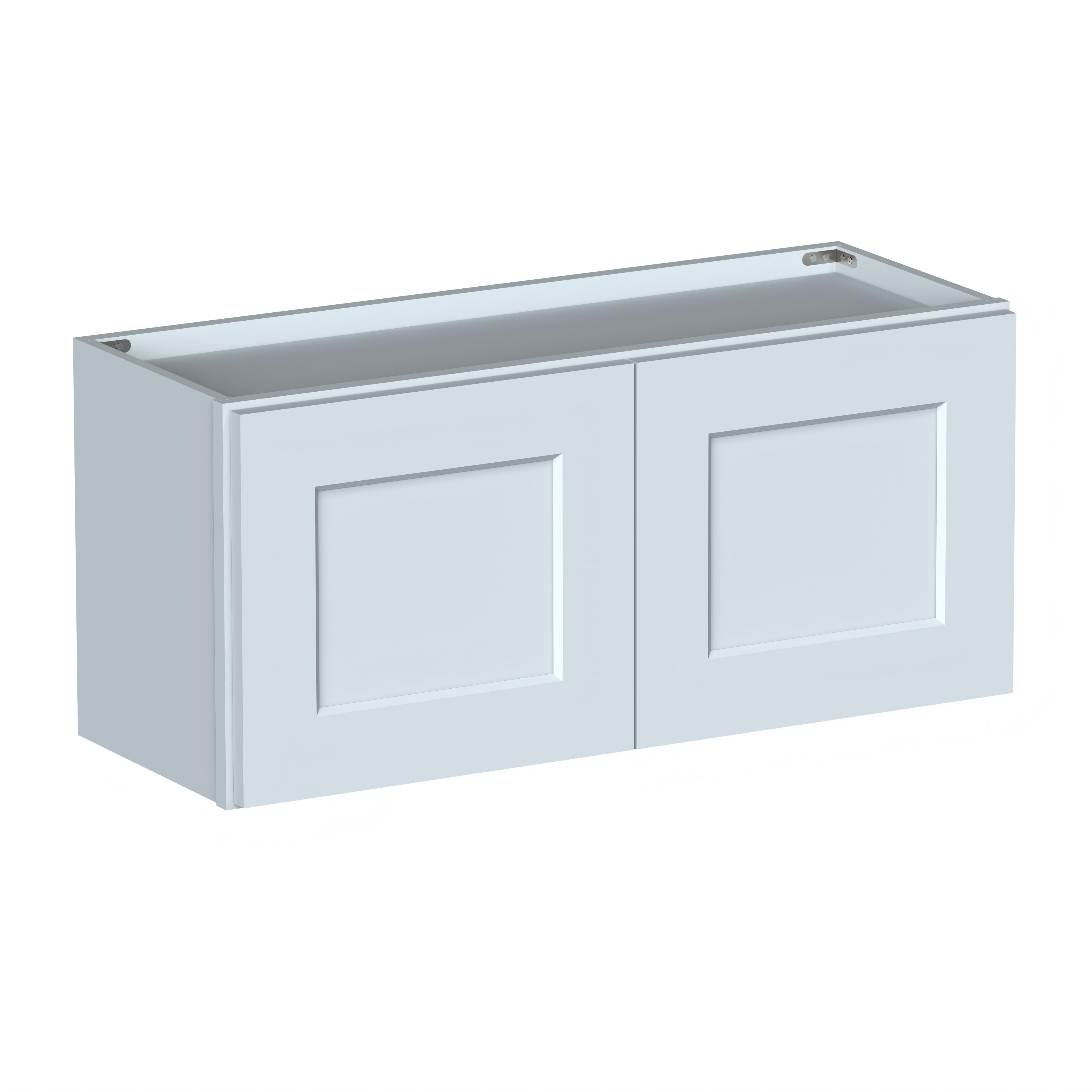 Dove Grey RTA 33"W x 12"D x 15"H Short Wall Cabinet with 2 Doors
