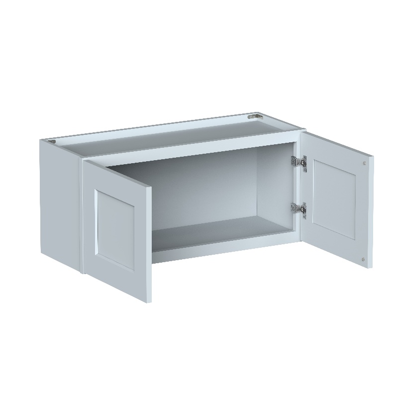 Dove Grey RTA 33"W x 12"D x 15"H Short Wall Cabinet with 2 Doors