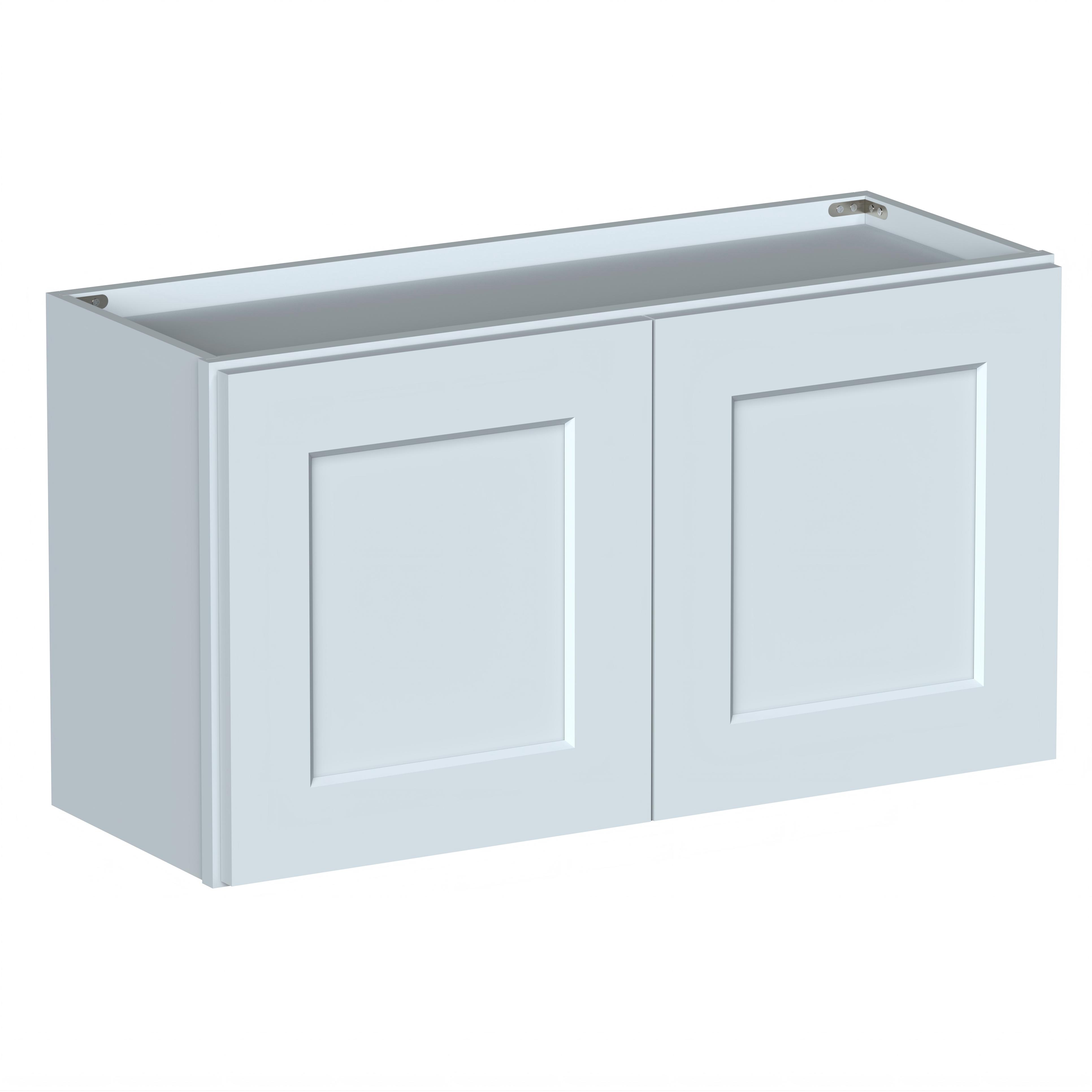 Dove Grey RTA 33"W x 12"D x 18"H Short Wall Cabinet with 2 Doors