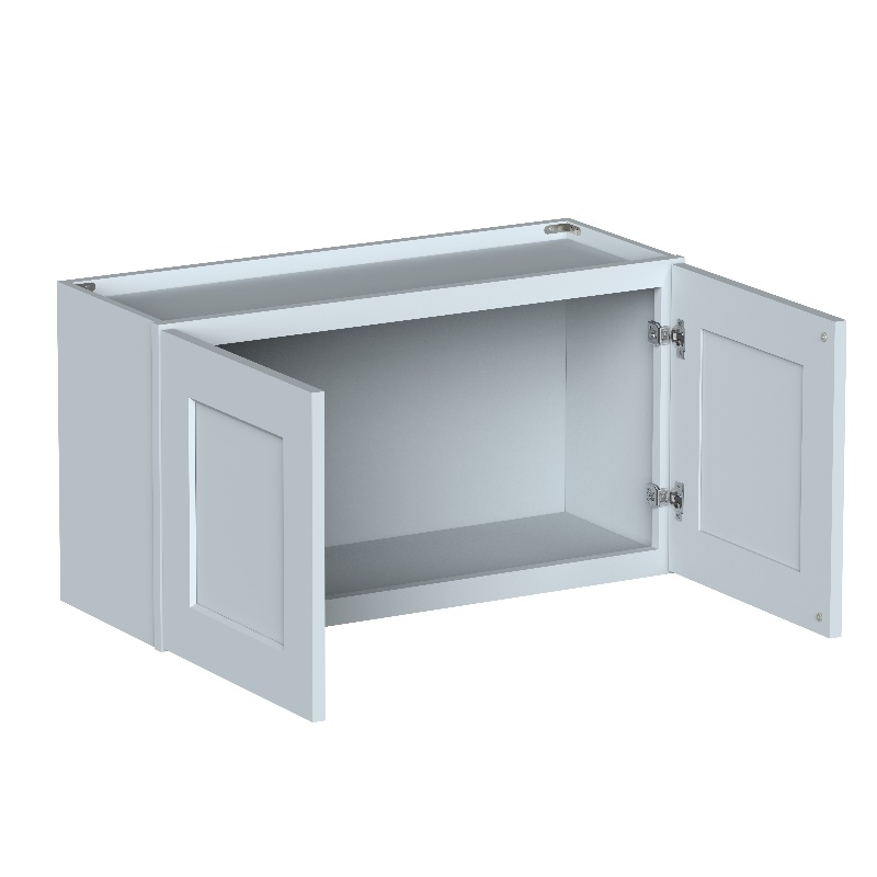 Dove Grey RTA 33"W x 12"D x 18"H Short Wall Cabinet with 2 Doors