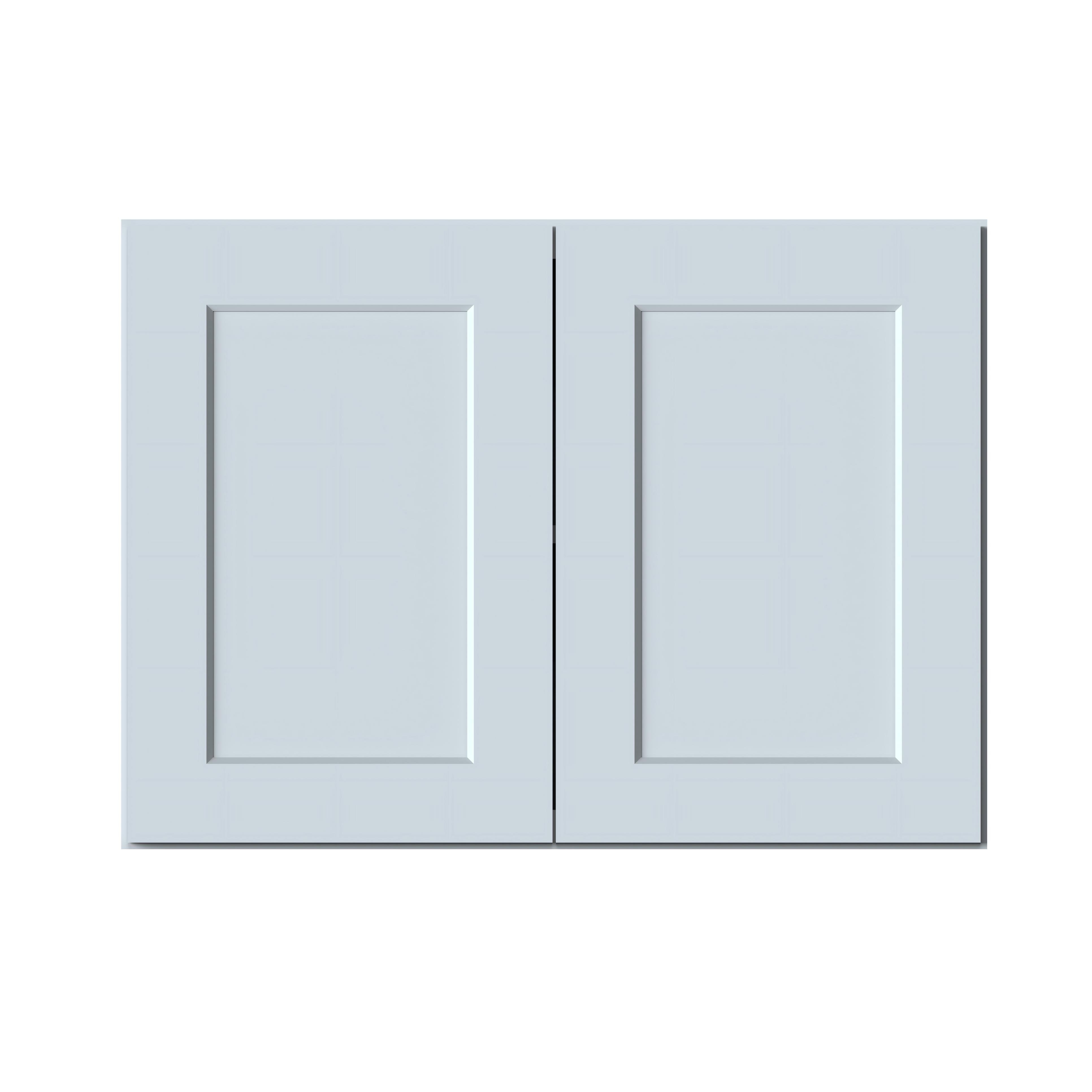 Dove Grey RTA 33"W x 12"D x 24"H Short Wall Cabinet with 2 Doors and 1 Shelf