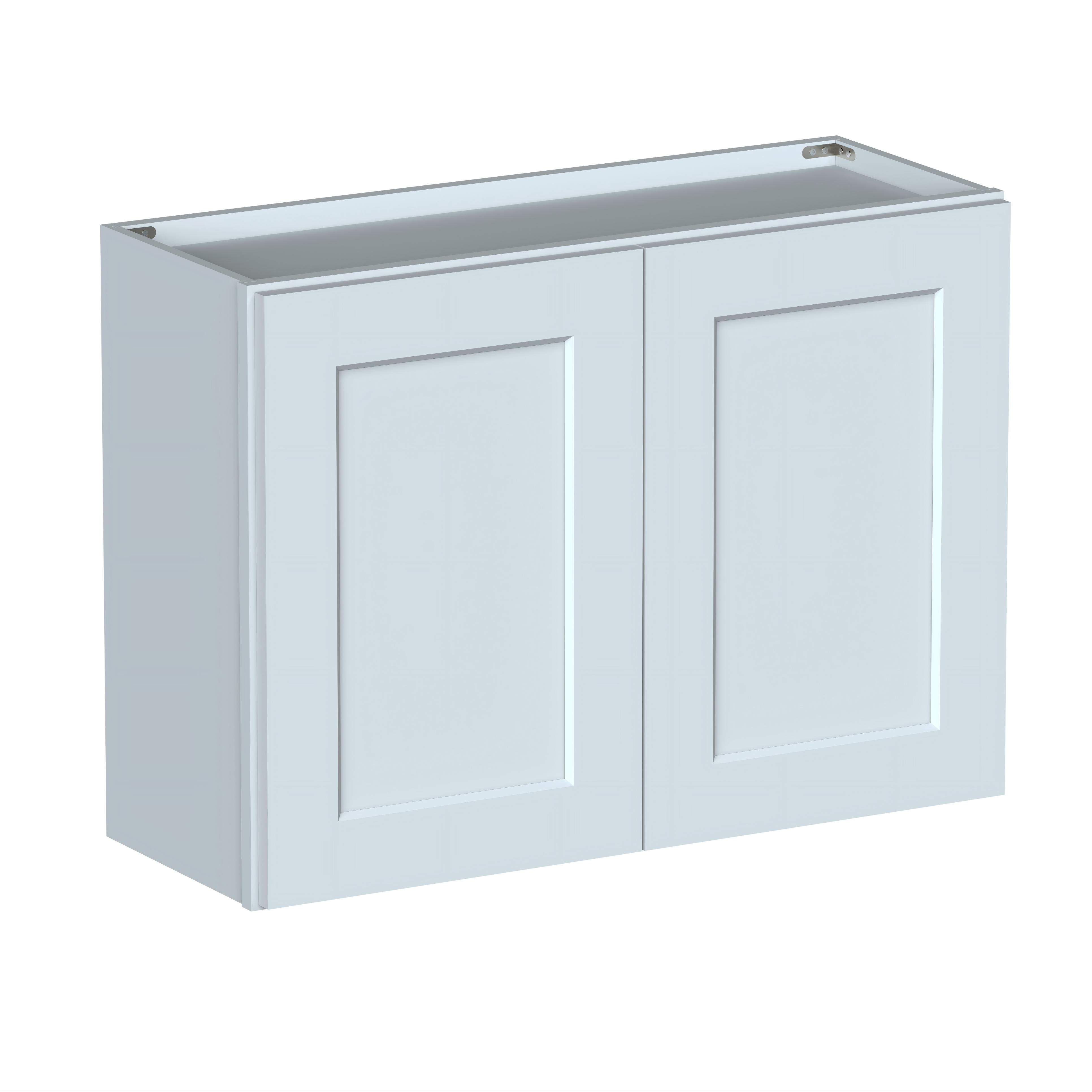 Dove Grey RTA 33"W x 12"D x 24"H Short Wall Cabinet with 2 Doors and 1 Shelf