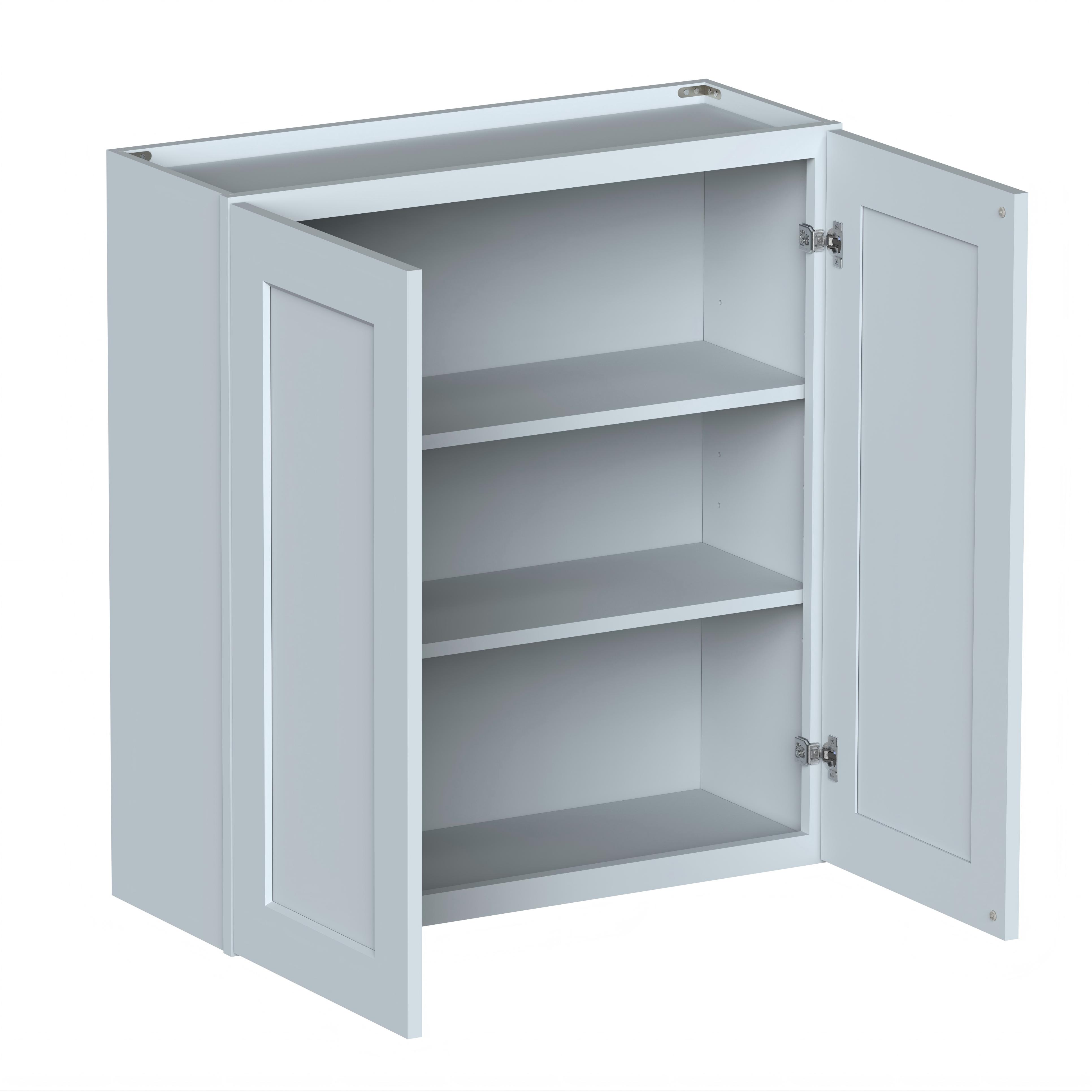 Dove Grey RTA 33"W x 12"D x 36"H Standard Wall Cabinet with 2 Doors and 2 Shelves