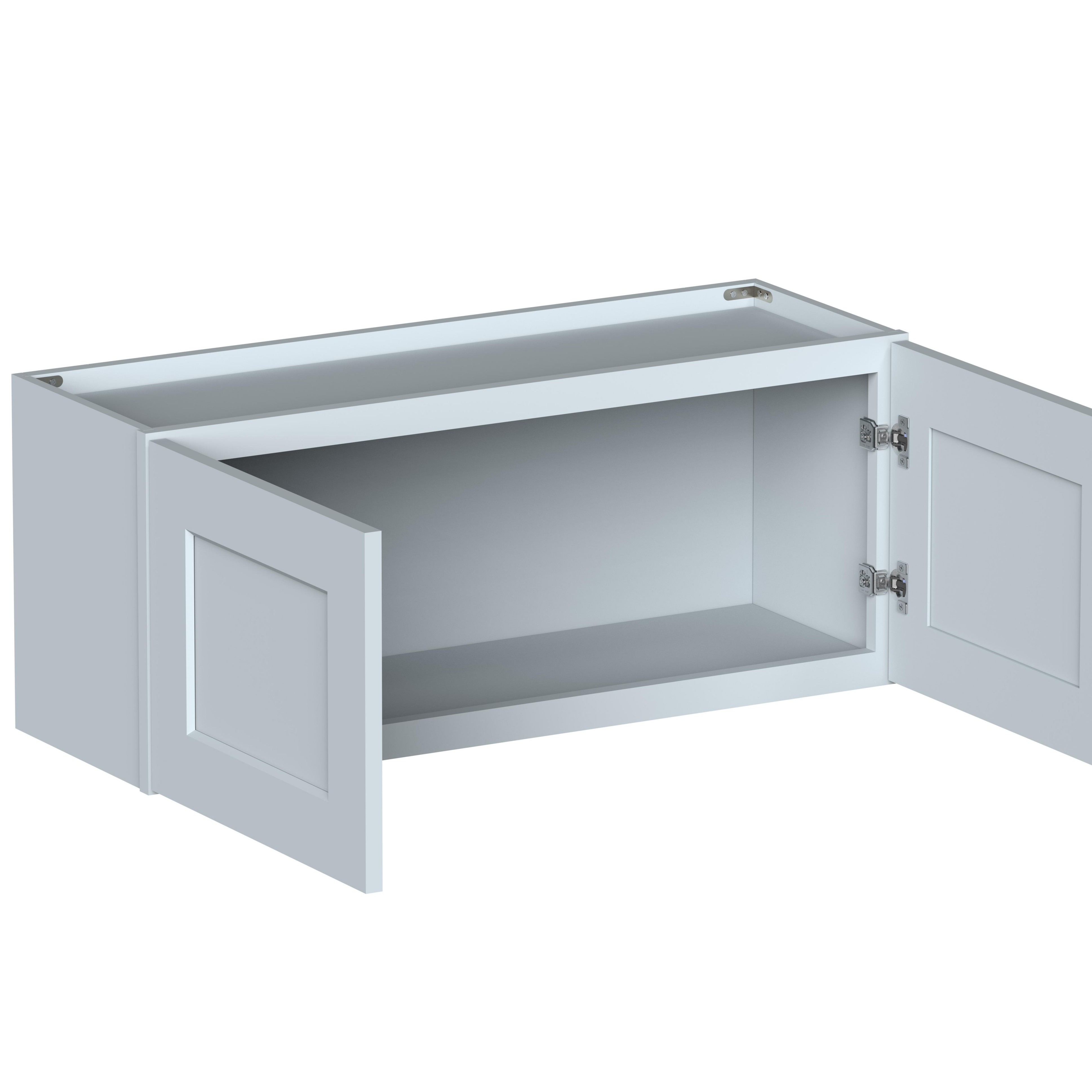 36"W x 12"D x 15"H Plywood Wall Kitchen Cabinet with 2 Doors Ready to Assemble