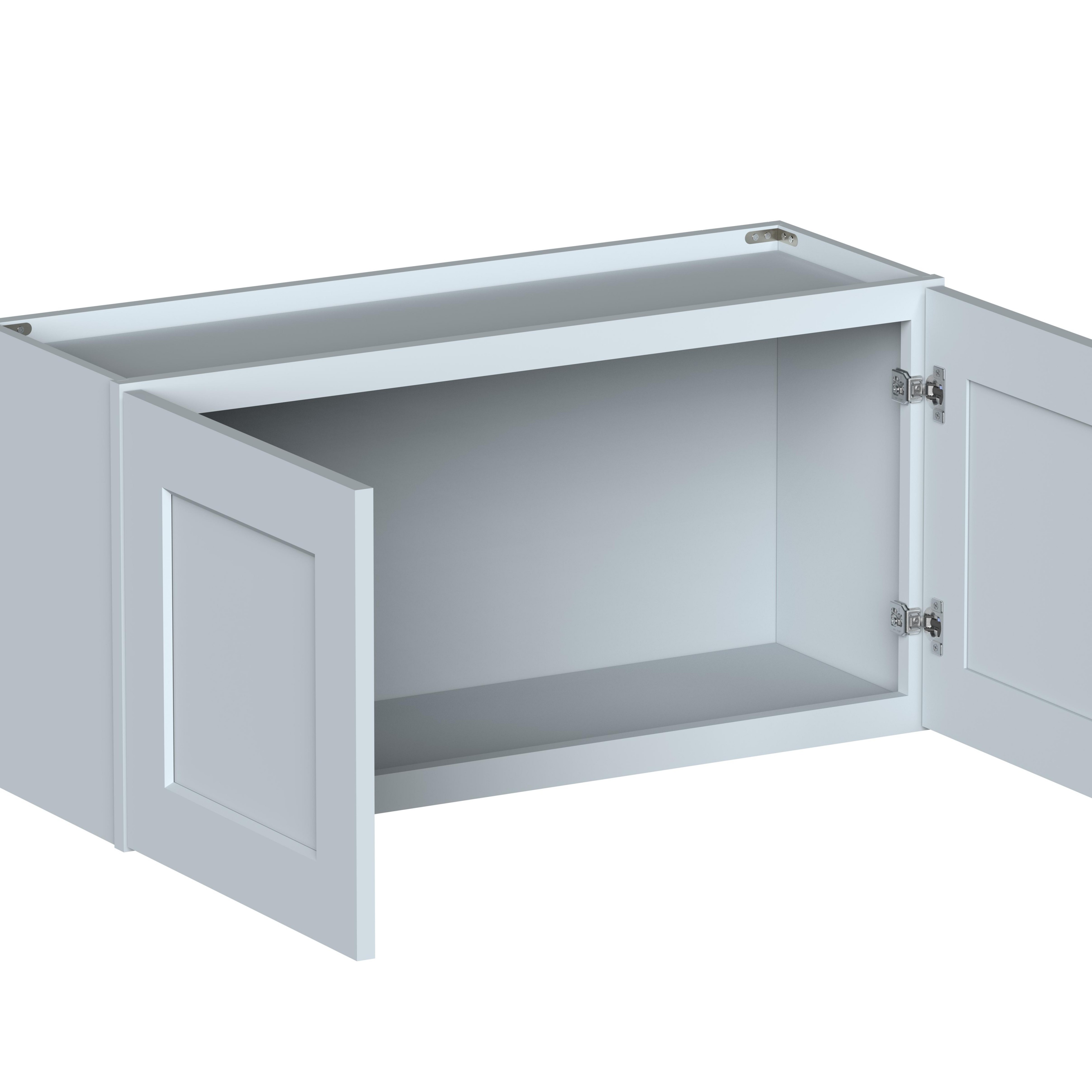 36"W x 12"D x 18"H Plywood Wall Kitchen Cabinet with 2 Doors Ready to Assemble